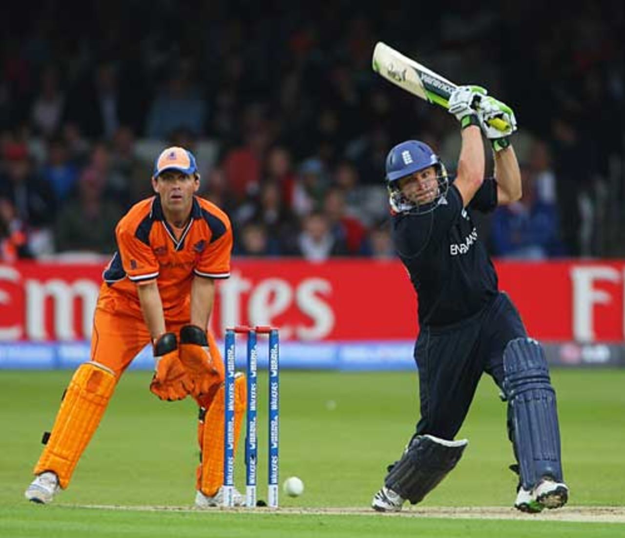 Luke Wright thumps through the off side, England v Netherlands, ICC World Twenty20, Lord's, June 5, 2009