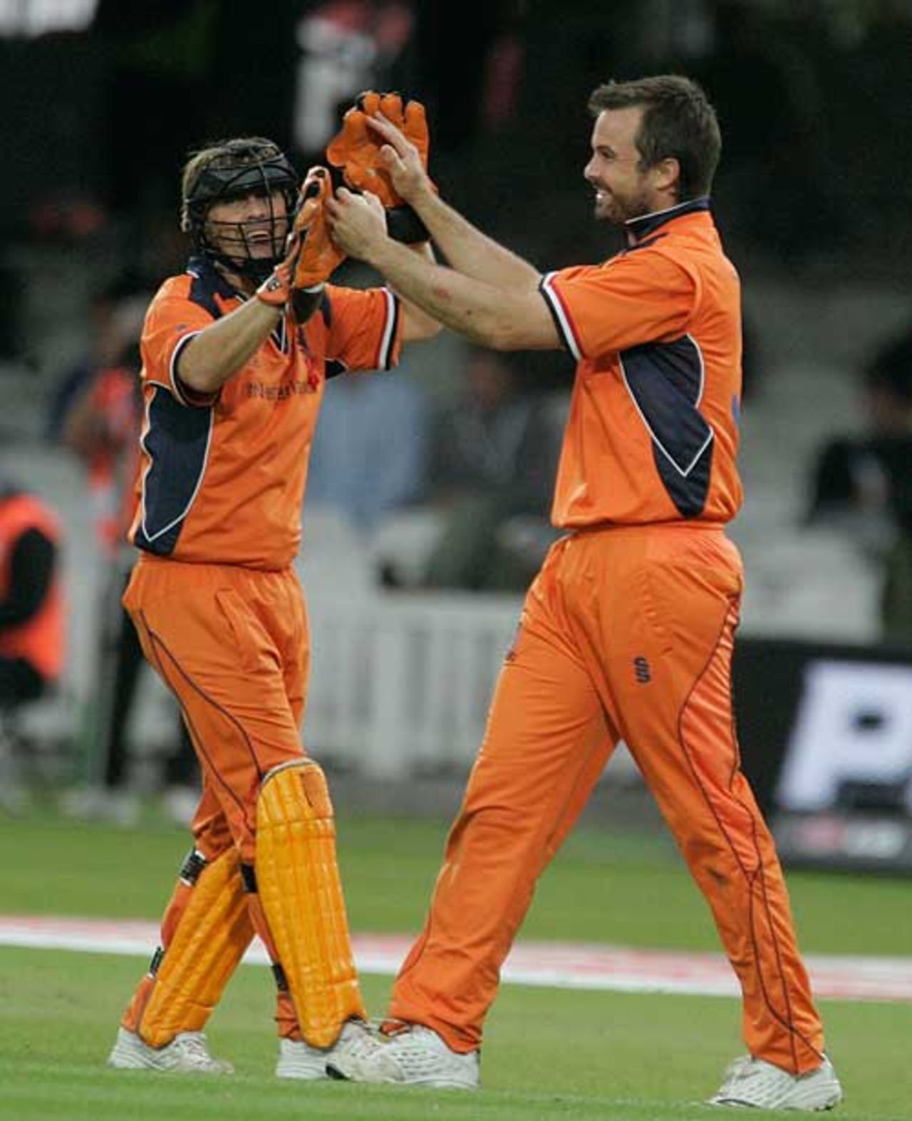Jeroen Smits and Bas Zuiderent celebrate a wicket, England v Netherlands, ICC World Twenty20, Lord's, June 5, 2009