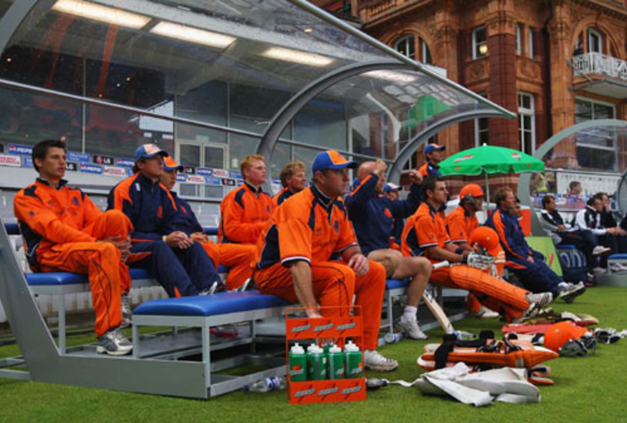 Time for biting nails in the Dutch dugout, England v Netherlands, ICC World Twenty20, Lord's, June 5, 2009