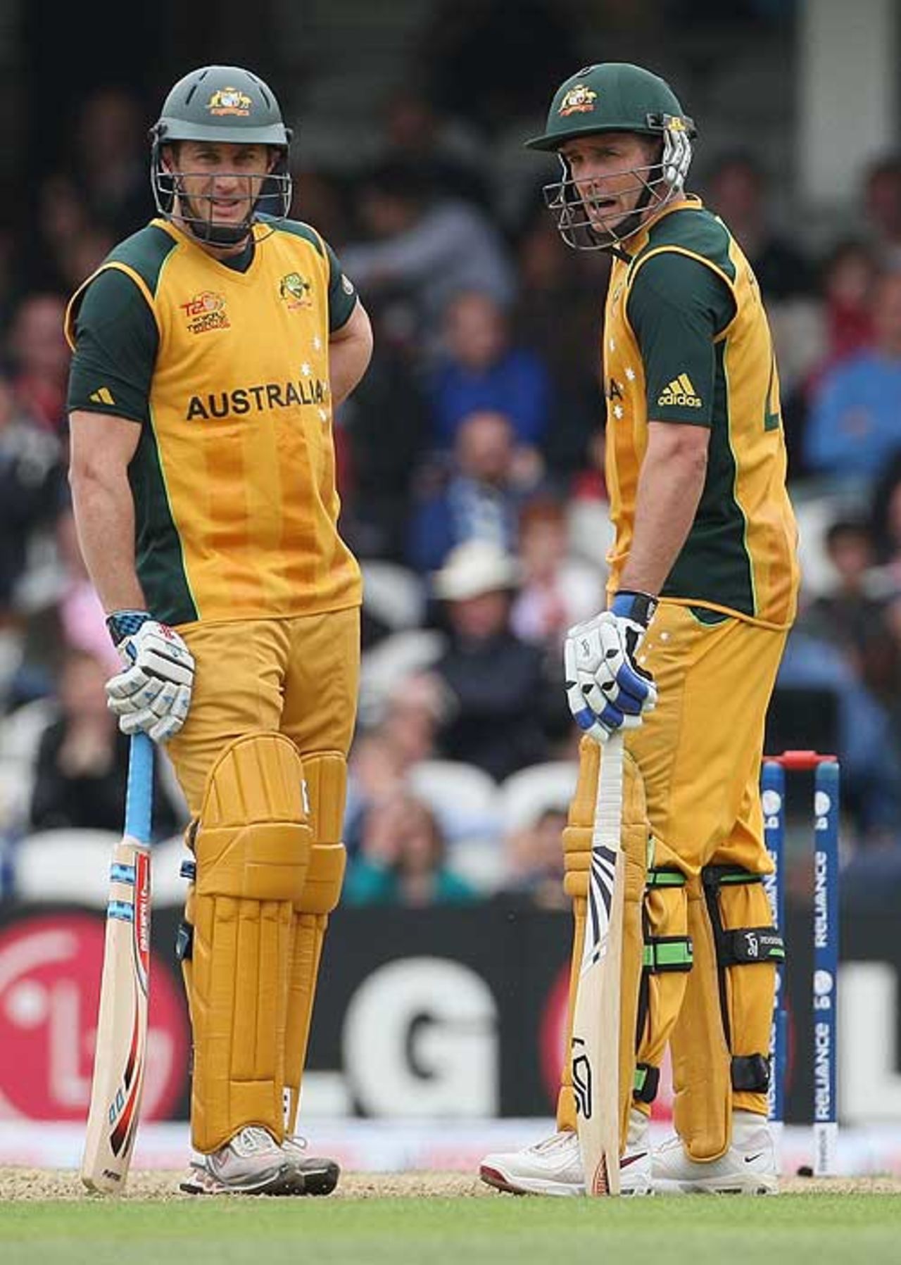 David and Michael Hussey added 30 for the sixth wicket, Australia v West Indies, ICC World Twenty20, The Oval, June 6, 2009