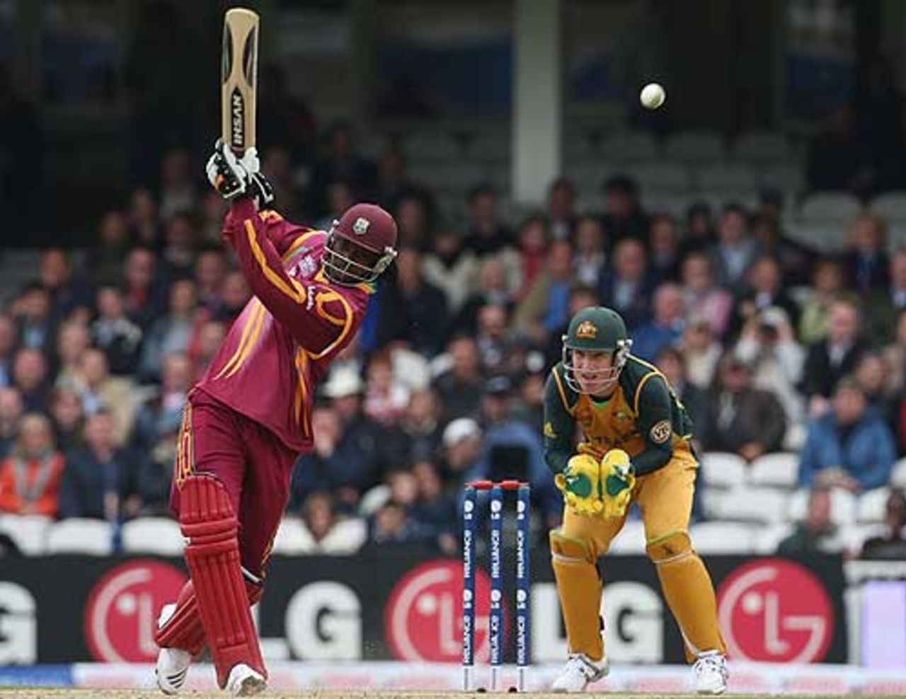 Chris Gayle goes downtown, Australia v West Indies, ICC World Twenty20, The Oval, June 6, 2009