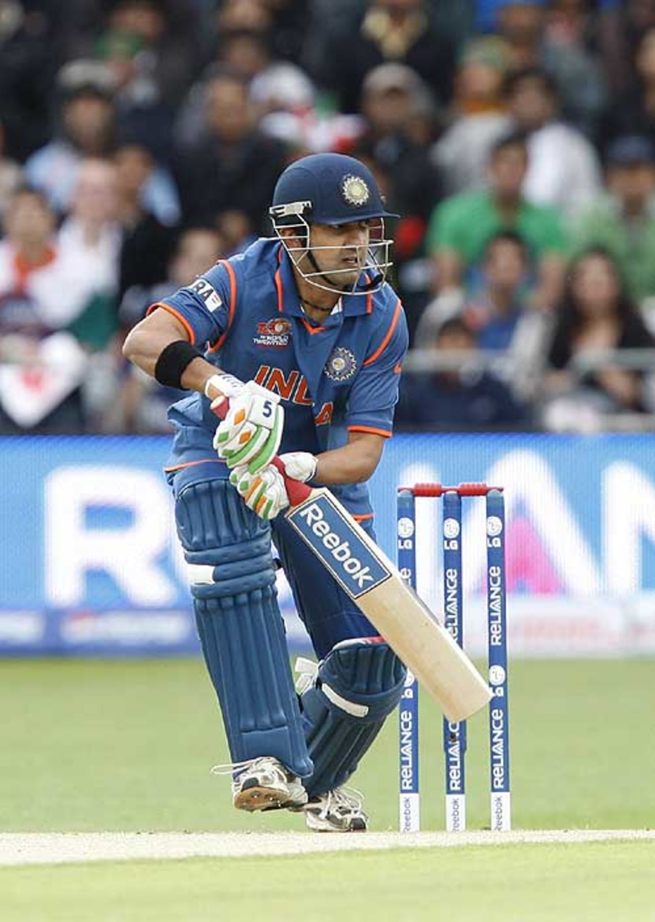 Gautam Gambhir appeared content to keep the ball on the ground, Bangladesh v India, ICC World Twenty20, Trent Bridge, June 6, 2009
