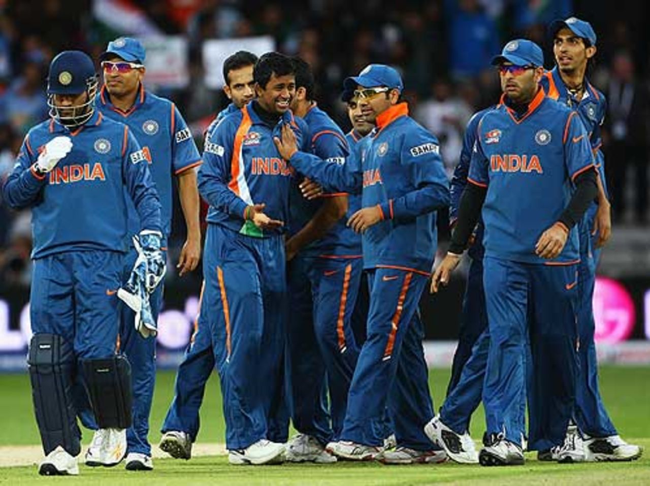Pragyan Ojha was India's star performer in the field, Bangladesh v India, ICC World Twenty20, Trent Bridge, June 6, 2009