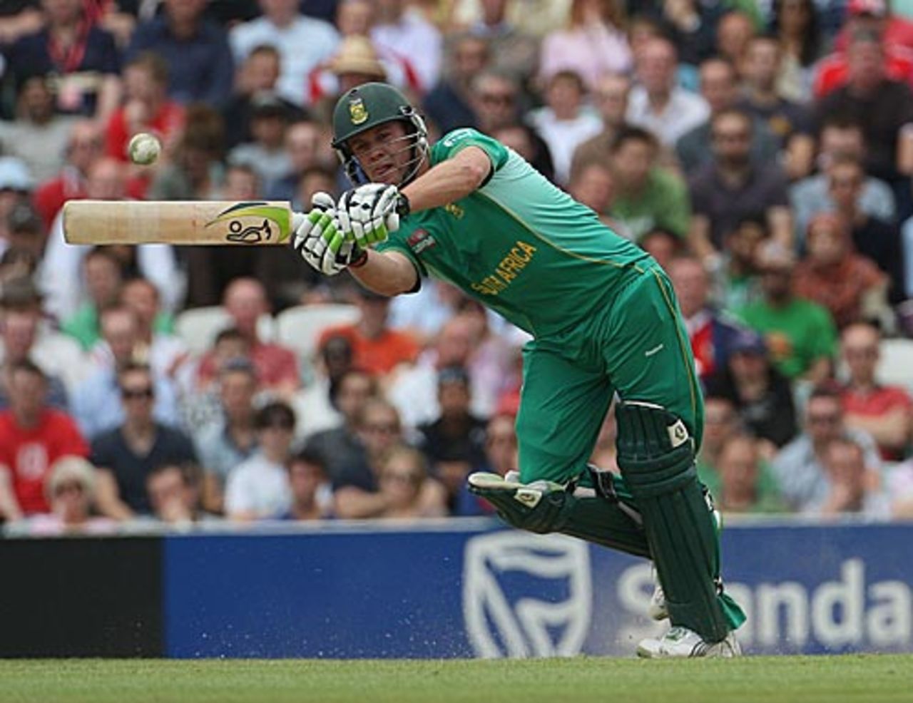 AB de Villiers clips one off his pads, Scotland v South Africa, ICC World Twenty20, The Oval, June 7, 2009