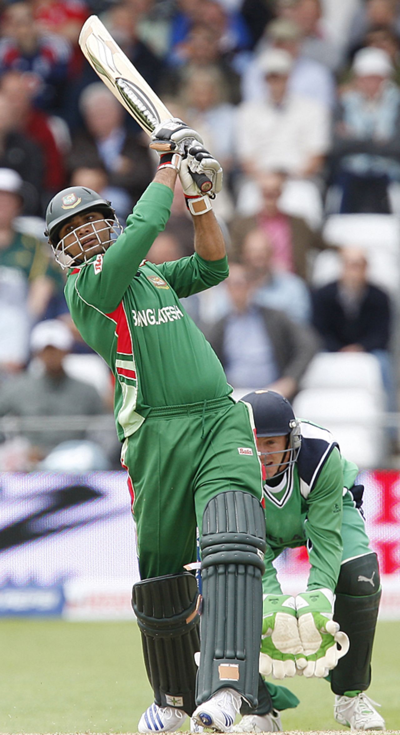 Mashrafe Mortaza cuts loose during his cameo, Bangladesh v Ireland, ICC World Twenty20, Trent Bridge, June 8, 2009