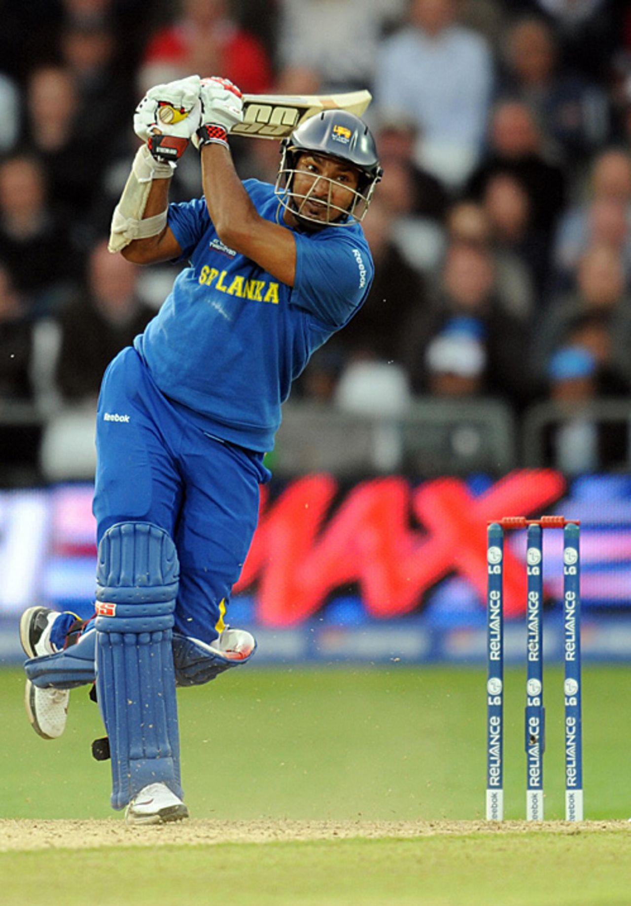 Kumar Sangakkara drives inside out over cover, Australia v Sri Lanka, ICC World Twenty20, Trent Bridge, June 8, 2009