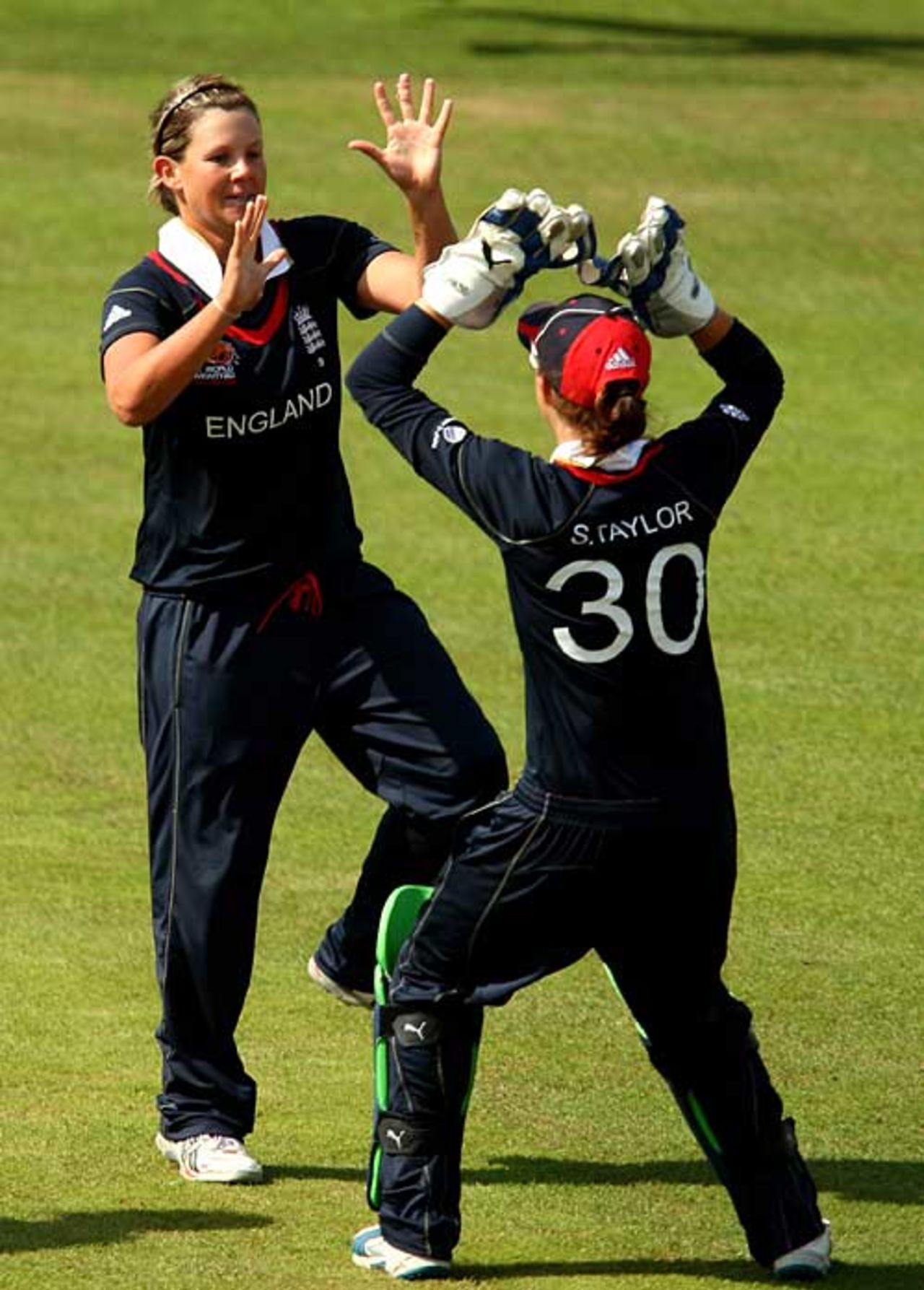 Nicky Shaw celebrates removing Latika Kumari, England v India, ICC Women's World Twenty20, Taunton, June 11, 2009