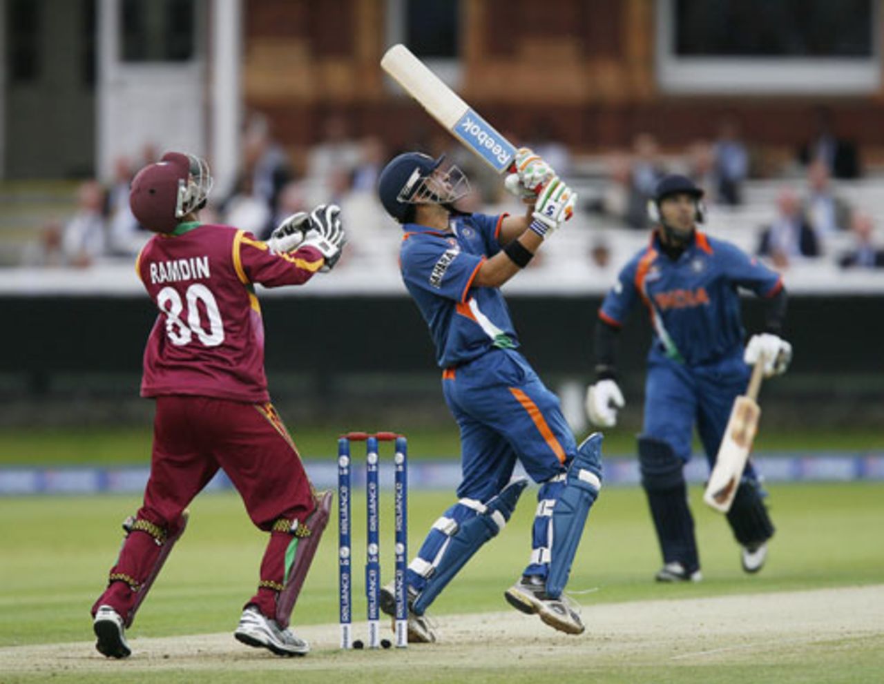 Gautam Gambhir top edges a pull, India v West Indies, ICC World Twenty20 Super Eights, Lord's, June 12, 2009