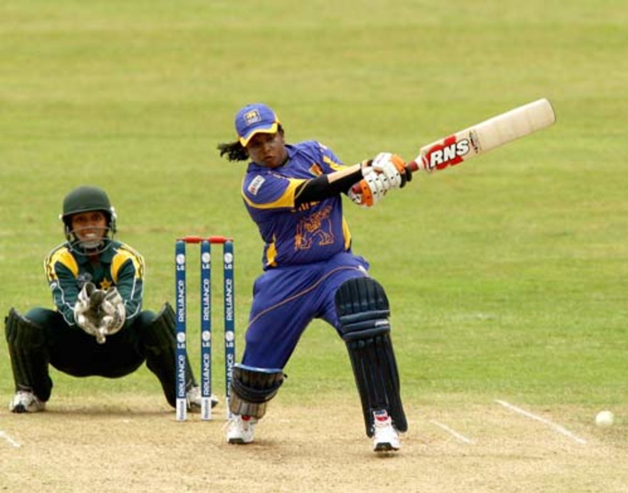 Eshani Kaushalya hammers the ball to the leg side, Pakistan v Sri Lanka, ICC Women's World Twenty20, Taunton, June 12, 2009