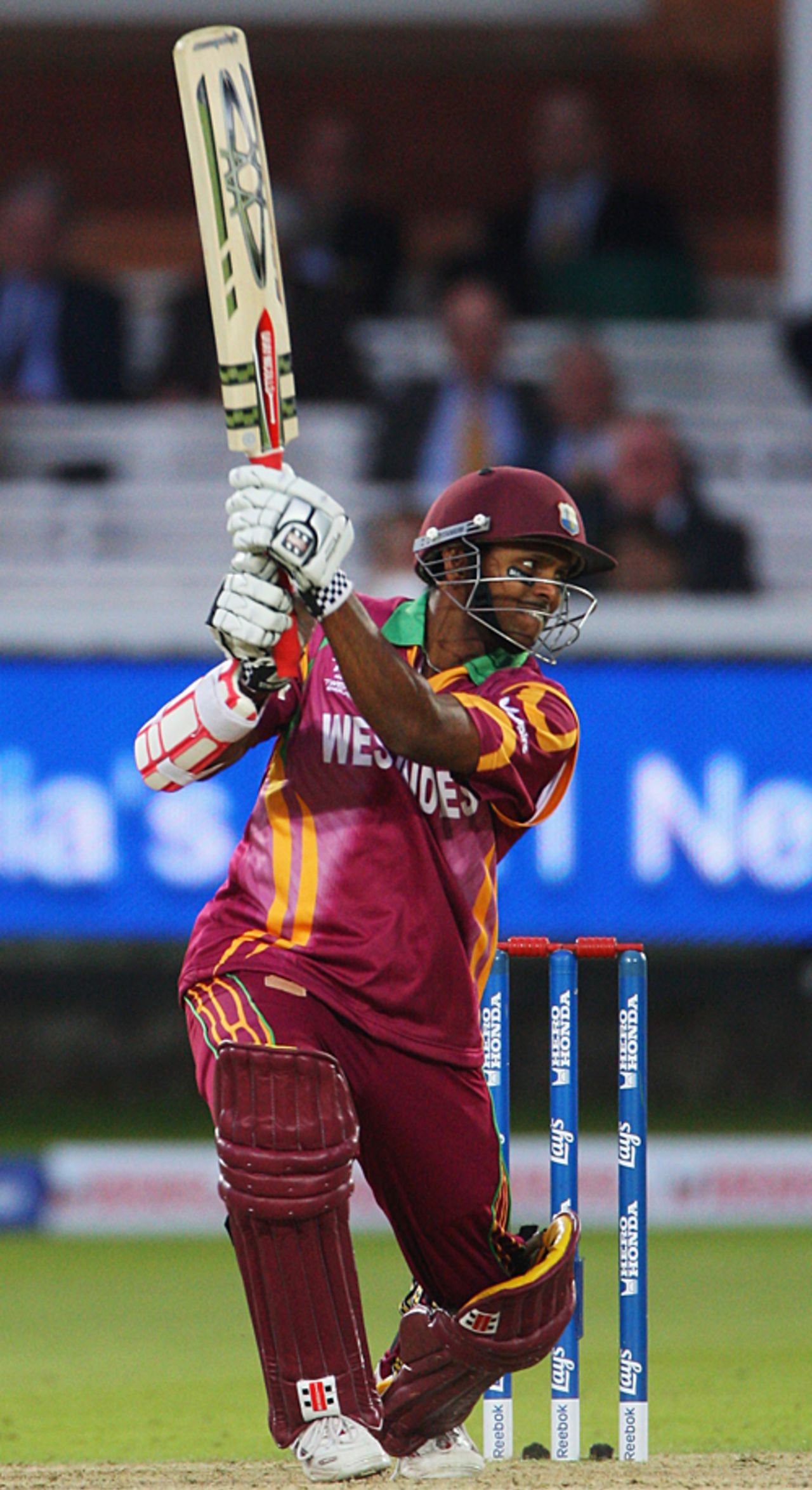 Shivnarine Chanderpaul hit a quick 18, India v West Indies, ICC World Twenty20 Super Eights, Lord's, June 12, 2009