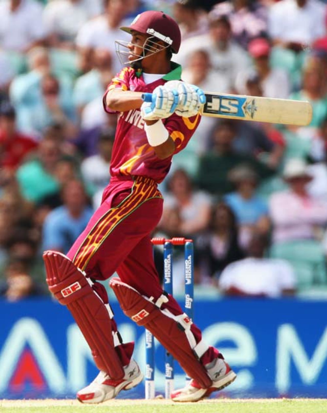 Lendl Simmons made an aggressive half-century, South Africa v West Indies, ICC World Twenty20 Super Eights, The Oval, June 13, 2009 
