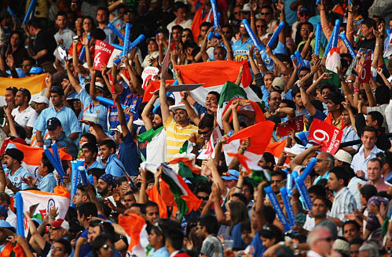 Fans cheer for India, England v India, ICC World Twenty20 Super Eights, Lord's, June 14, 2009 