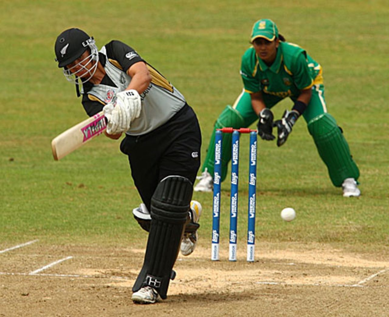 Suzie Bates works one through the on side, New Zealand v South Africa, ICC Women's World Twenty20, Taunton, June 15, 2009