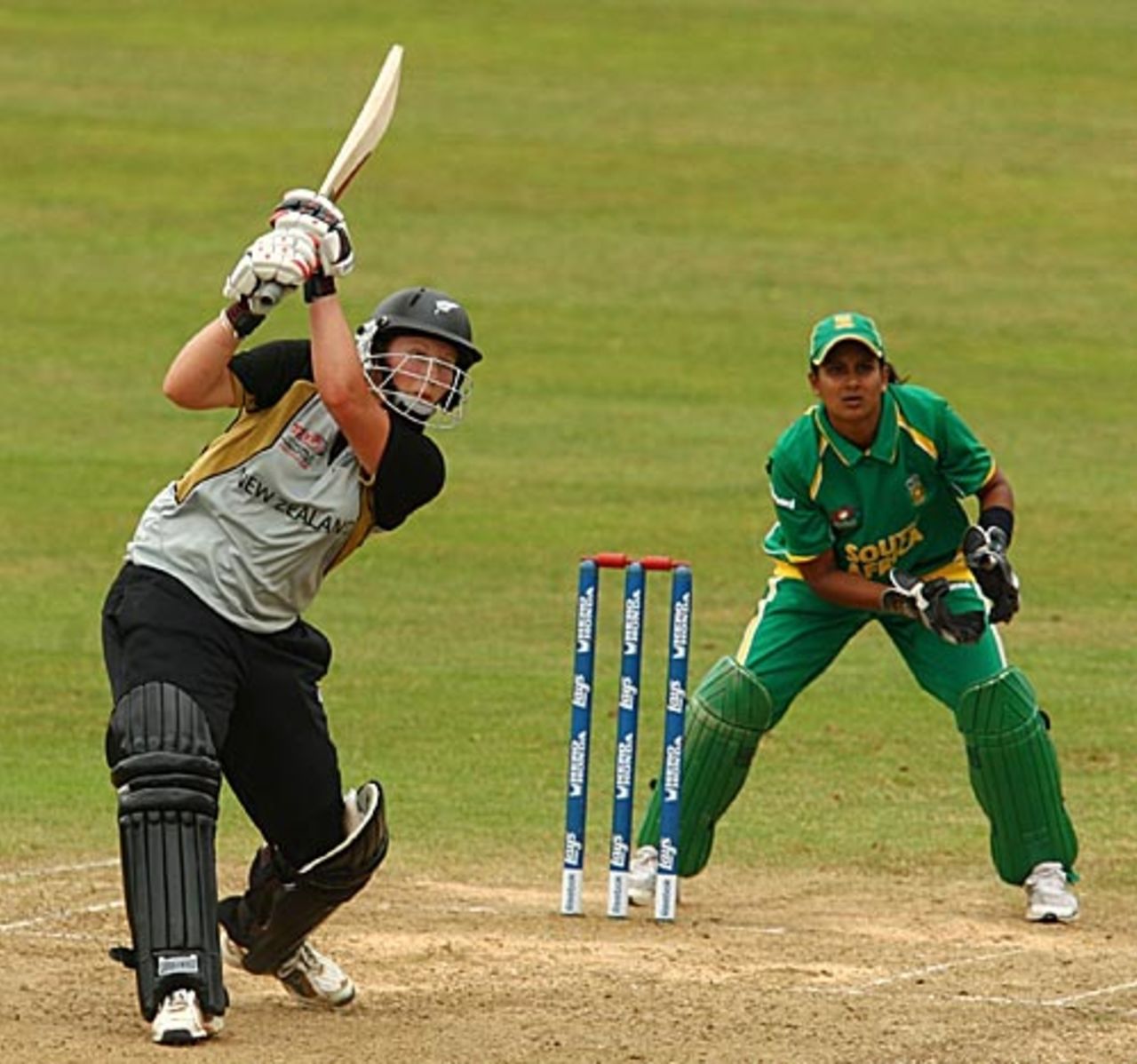 Aimee Watkins clears cover, New Zealand v South Africa, ICC Women's World Twenty20, Taunton, June 15, 2009