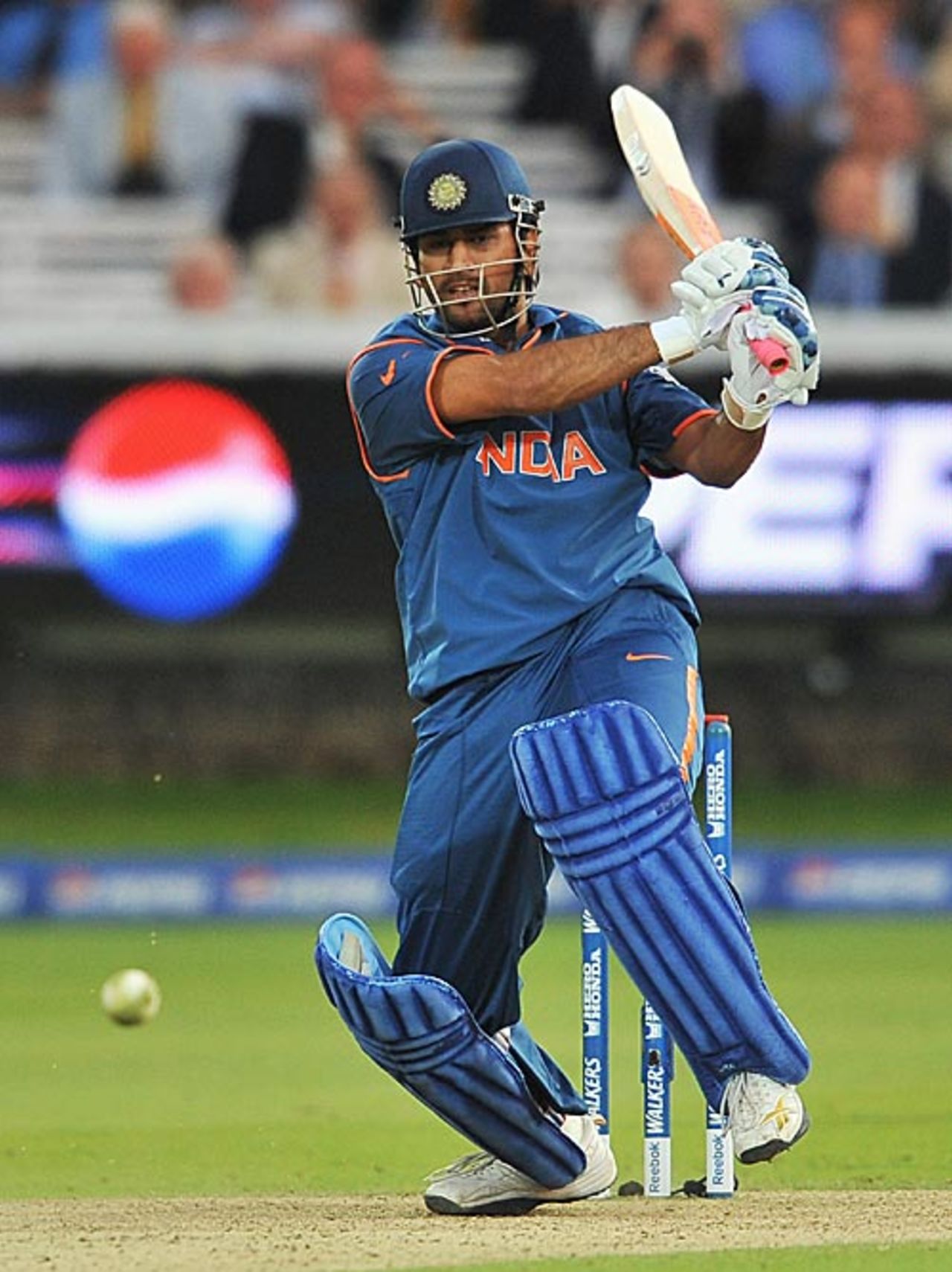 MS Dhoni swats one down the ground, England v India, ICC World Twenty20 Super Eights, Lord's, June 14, 2009 