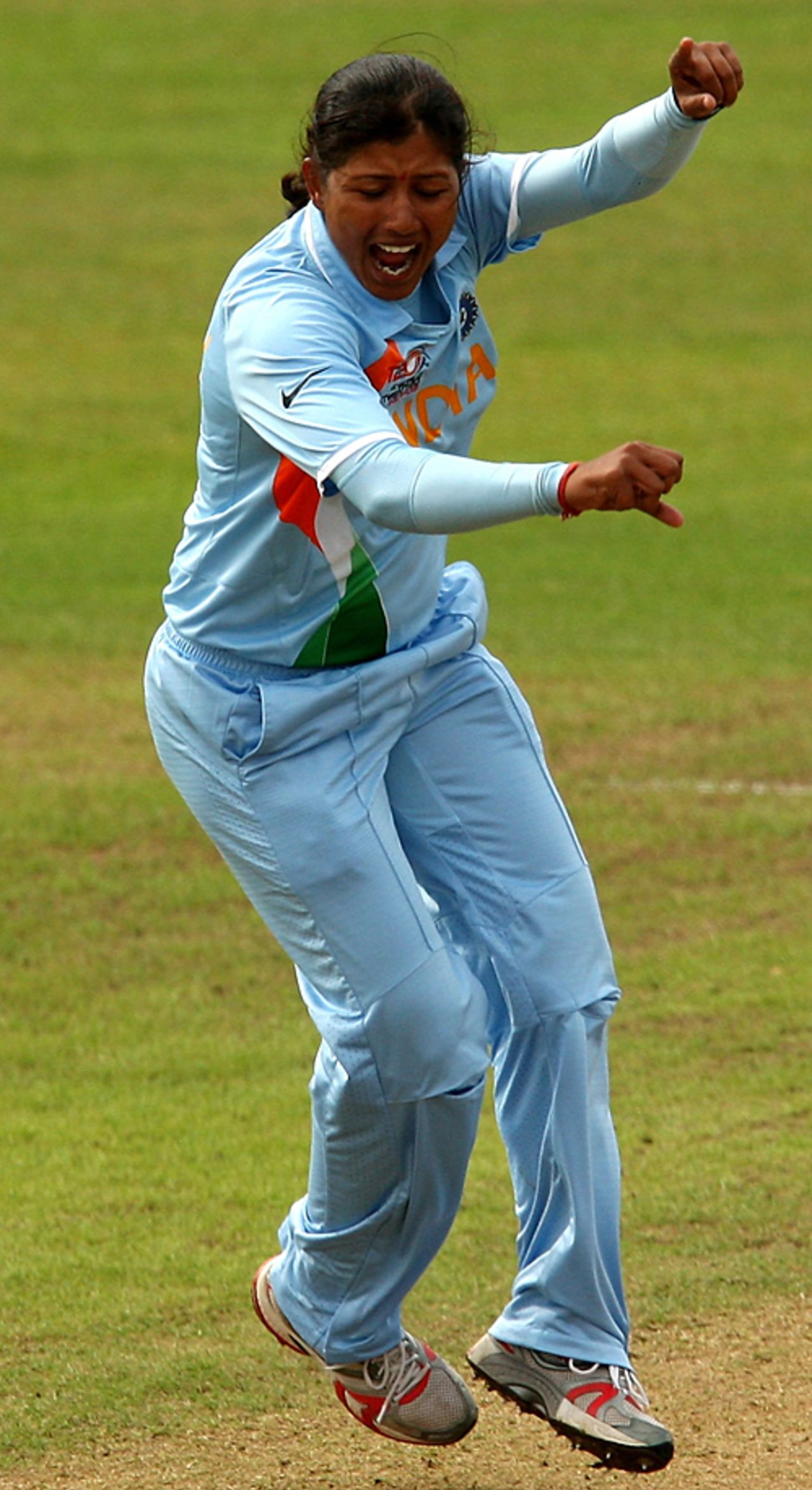 Rumeli Dhar celebrates another wicket, India v Sri Lanka, ICC Women's World Twenty20, Taunton, June 15, 2009