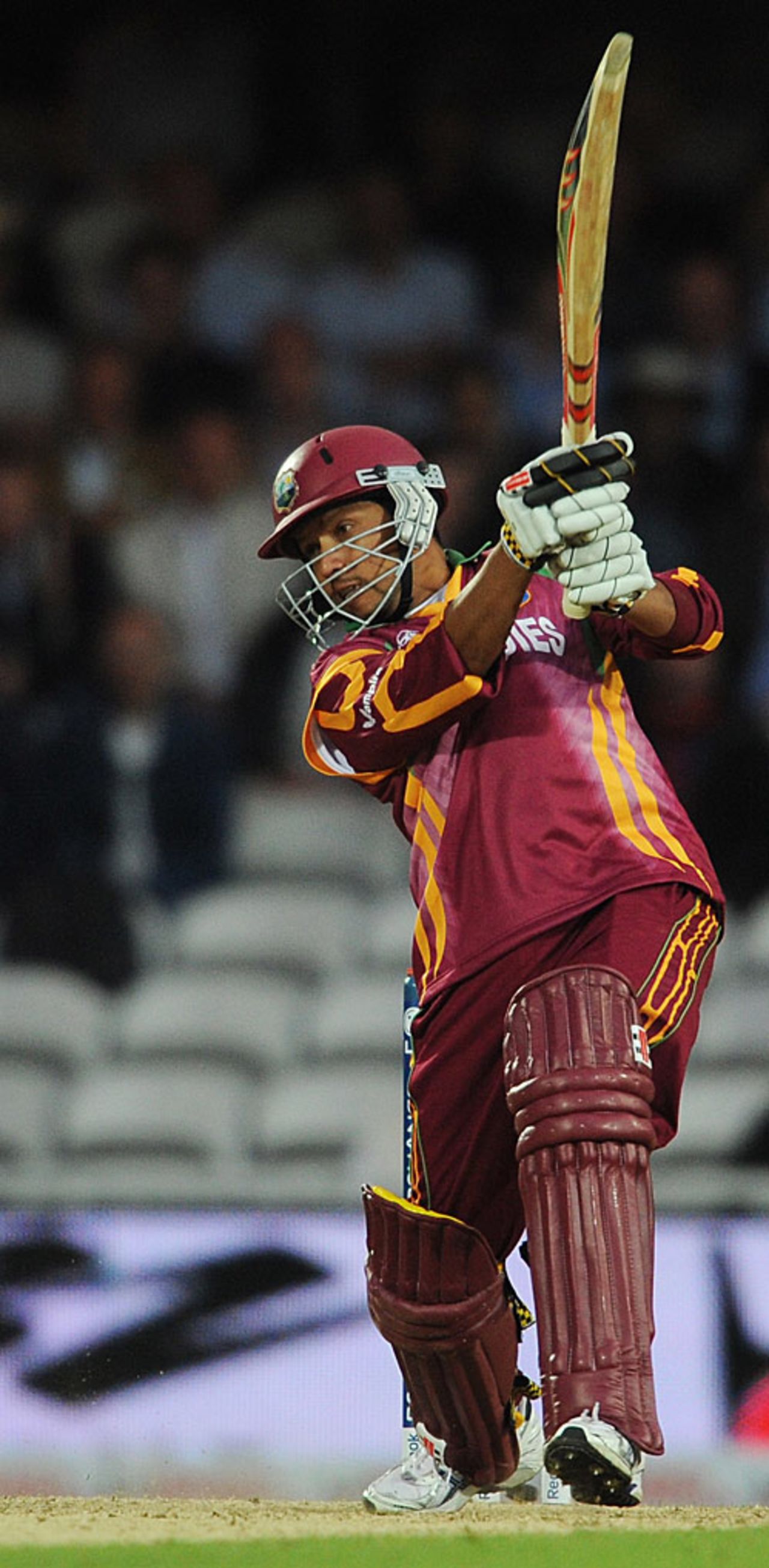 Ramnaresh Sarwan nails an extra-cover drive, England v West Indies, ICC World Twenty20, The Oval, June 15, 2009