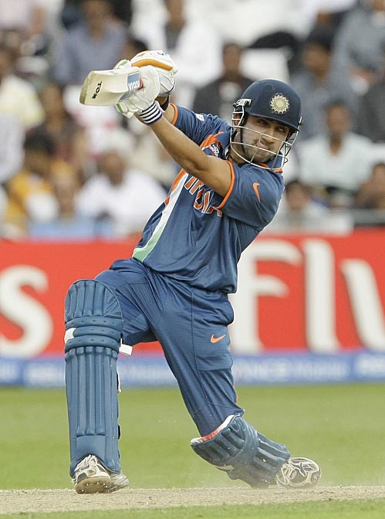 Gautam Gambhir drives, India v South Africa, ICC World Twenty20 Super Eights, Trent Bridge, June 16, 2009 