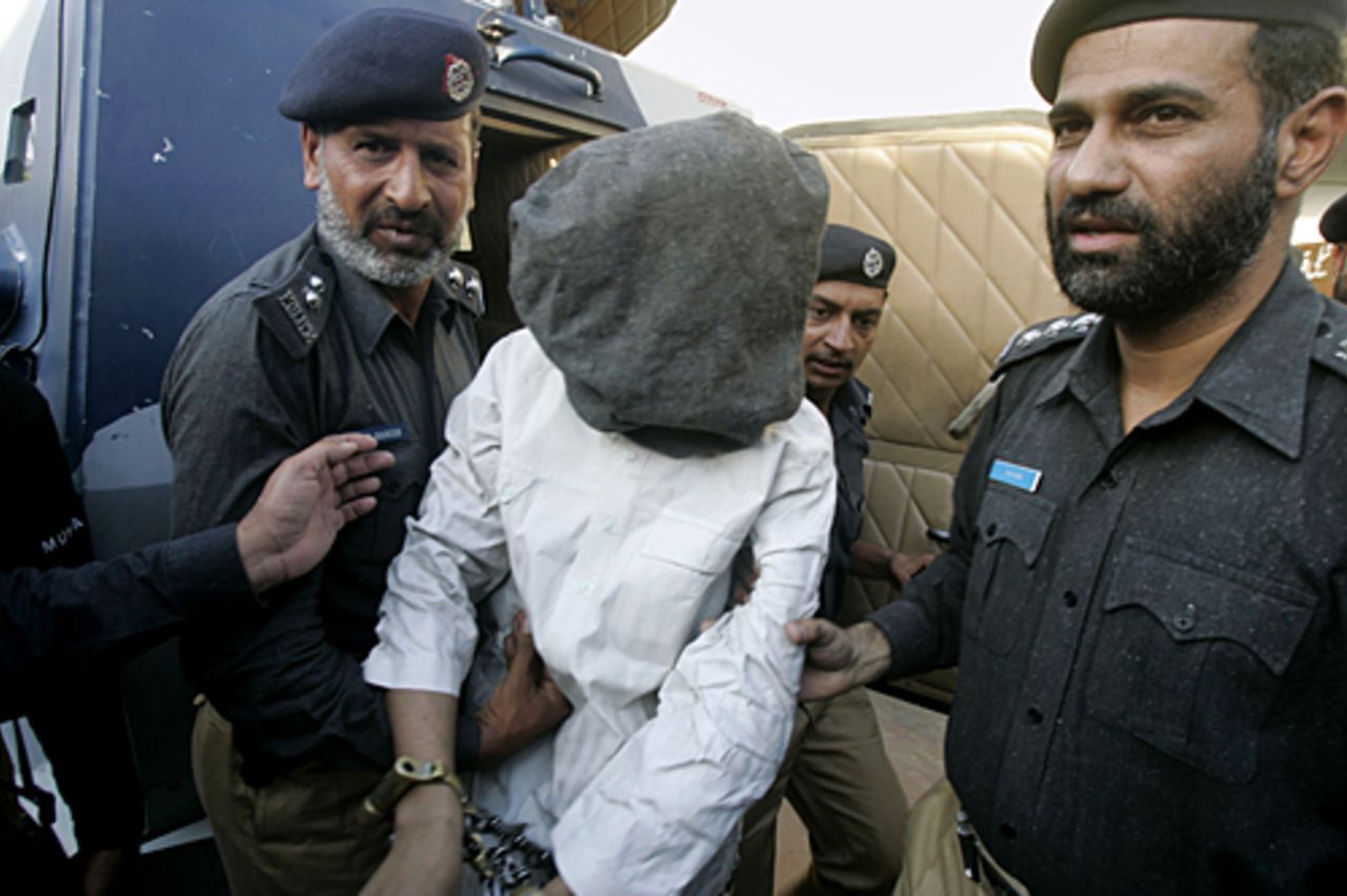 Pakistani police make their first arrest in the attack on Sri Lanka's cricket team, Lahore, June 17, 2009