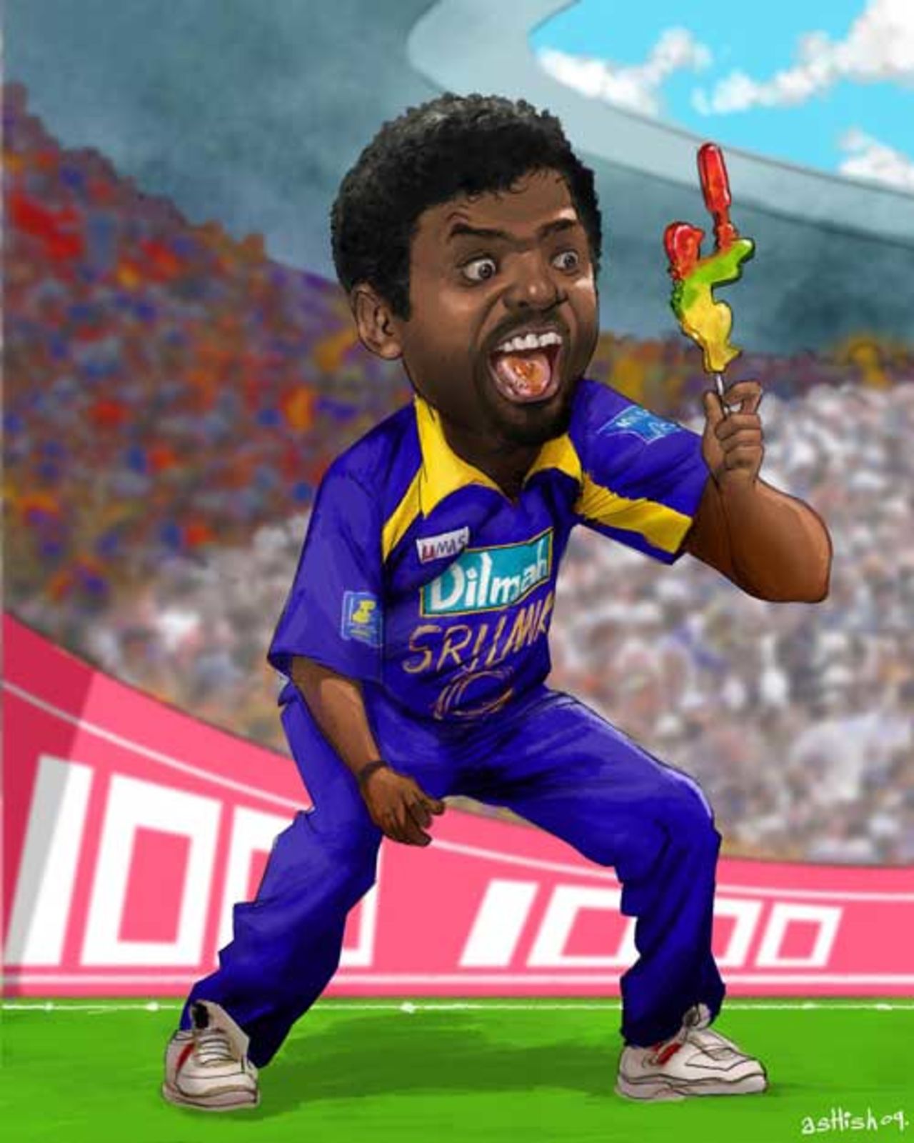Muttiah Muralitharan illustration