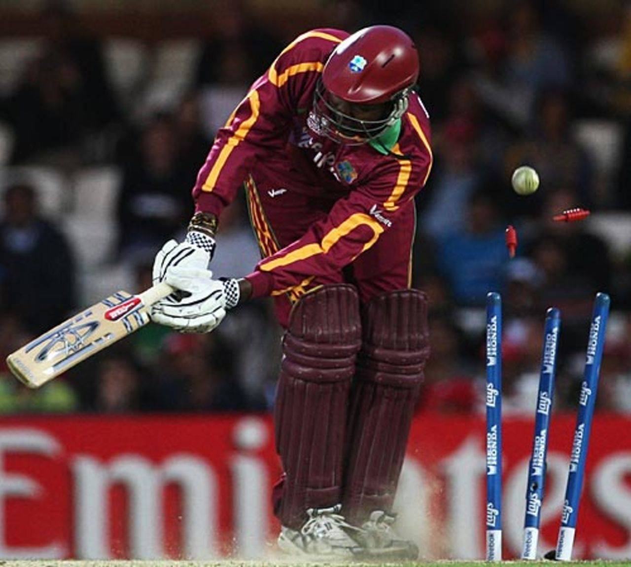 Sulieman Benn was bowled by a yorker, Sri Lanka v West Indies, ICC World Twenty20, 2nd semi-final, The Oval, June 19, 2009 