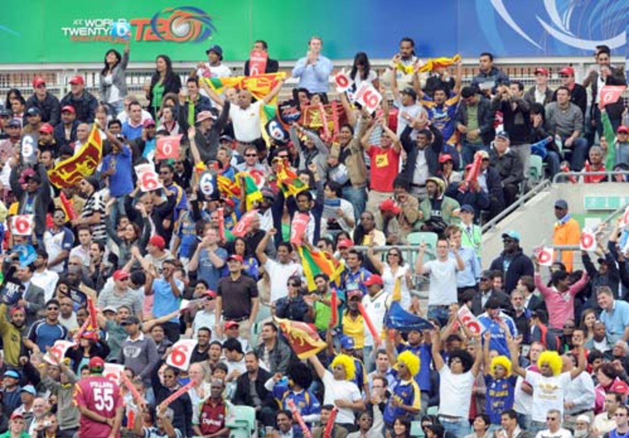 Sri Lankan fans had plenty to cheer, Sri Lanka v West Indies, ICC World Twenty20, 2nd semi-final, The Oval, June 19, 2009 