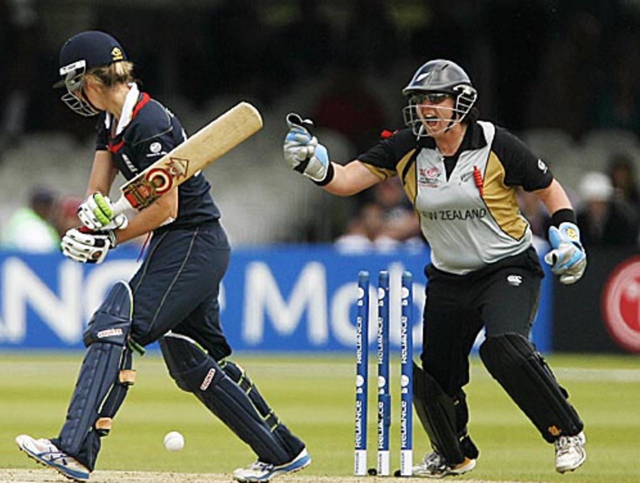 Charlotte Edwards was bowled for 9, England v New Zealand, ICC Women's World Twenty20 final, Lord's, June 21, 2009