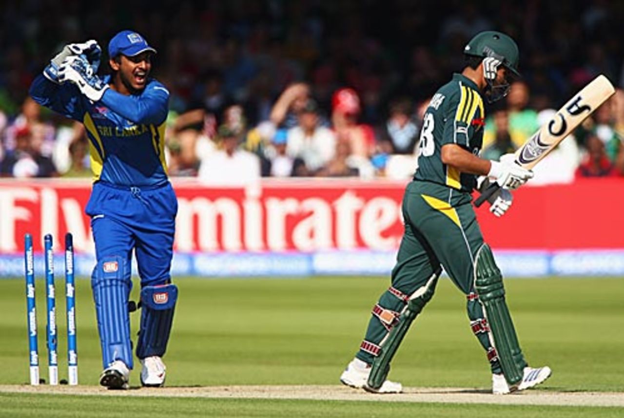 Kamran Akmal was stumped by Kumar Sangakkara, Pakistan v Sri Lanka, ICC World Twenty20 final, Lord's, June 21, 2009 