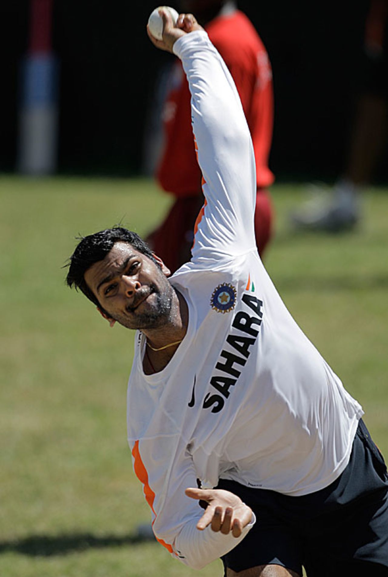 RP Singh bowls in the nets, Kingston, June 24, 2009