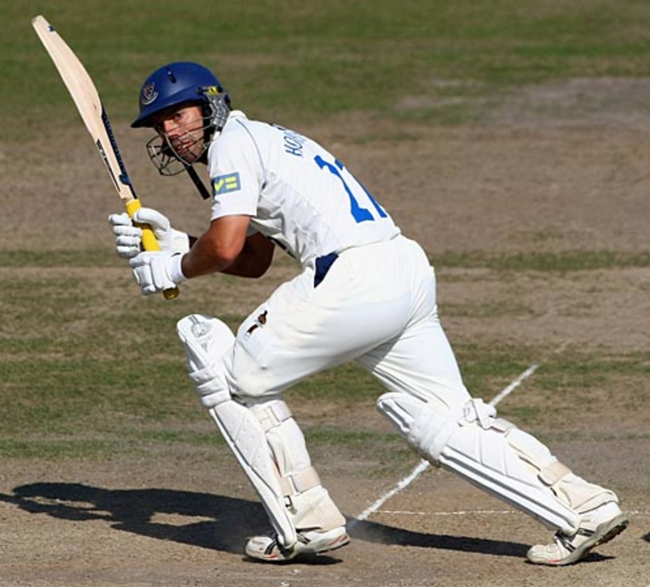 Carl Hopkinson plays on the leg side, Sussex v Australians, 4th day, Hove, June 27, 2009 