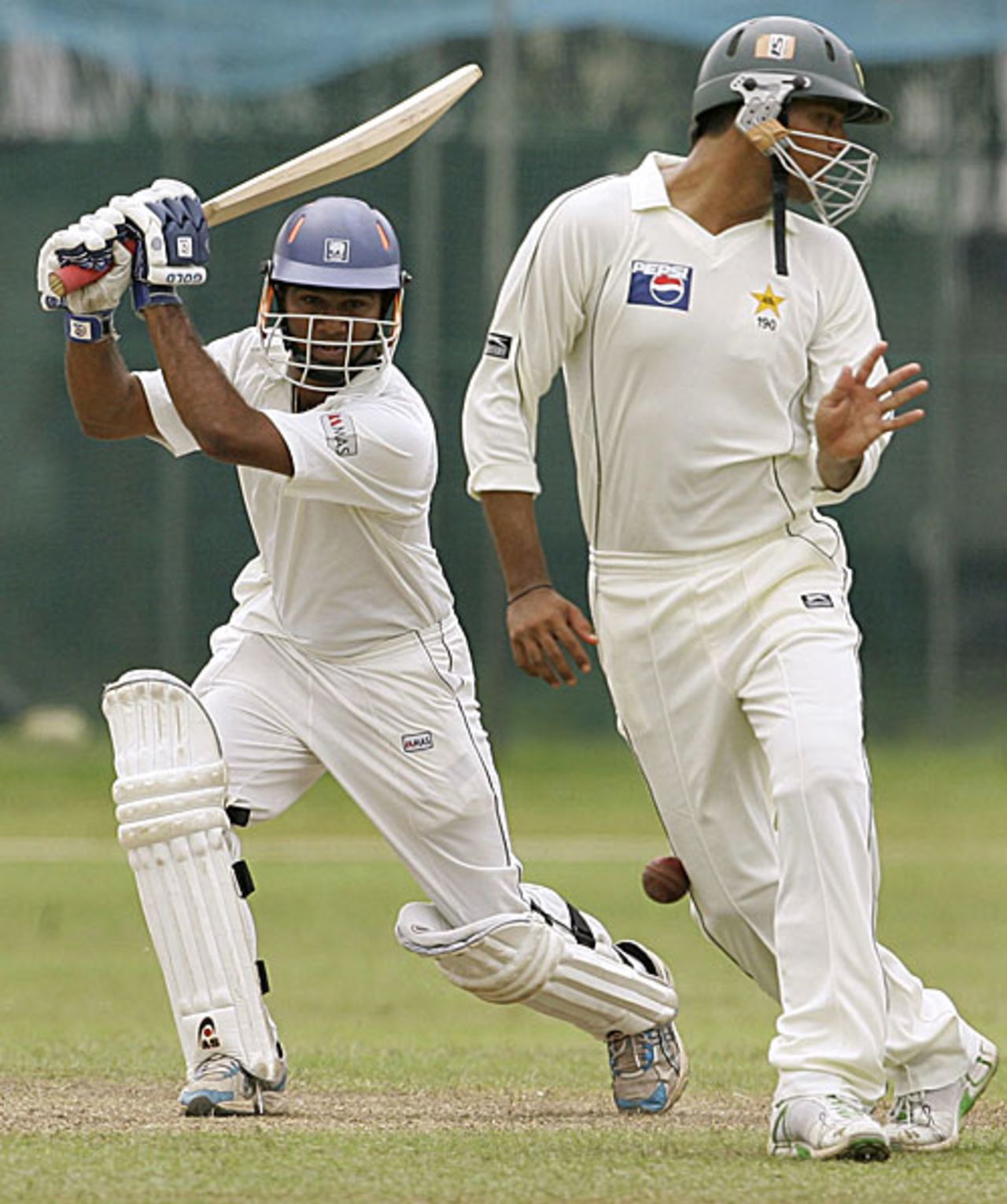 Gihan Rupasinghe plays a square drive, Sri Lanka Cricket XI v Pakistanis, 2nd day, Colts Cricket Club Ground, Colombo, June 30, 2009