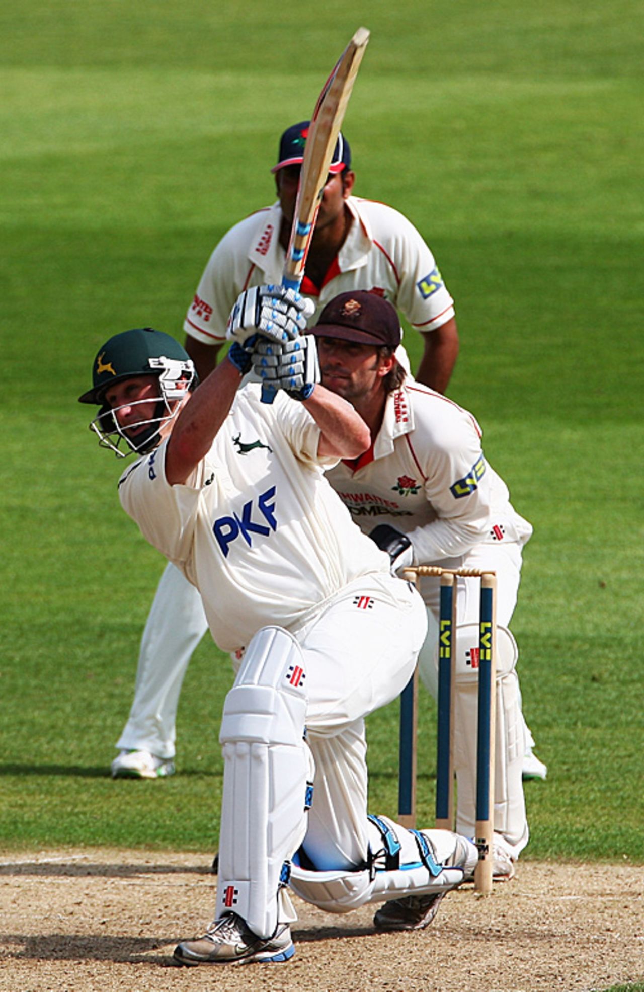 David Hussey lashes four down the ground, Nottinghamshire v Lancashire, Trent Bridge, June 30, 2009