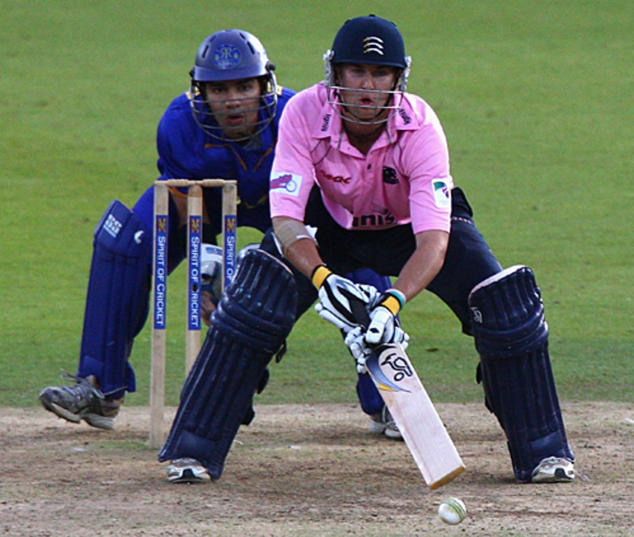 Dawid Malan tries to be unorthodox, Middlesex v Rajasthan Royals, British Asian Cup, Lord's, July 6, 2009
