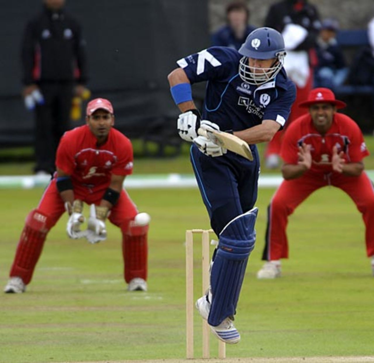 Gavin Hamilton plays off his hips, Scotland v Canada, 1st ODI, Aberdeen, July 7, 2009