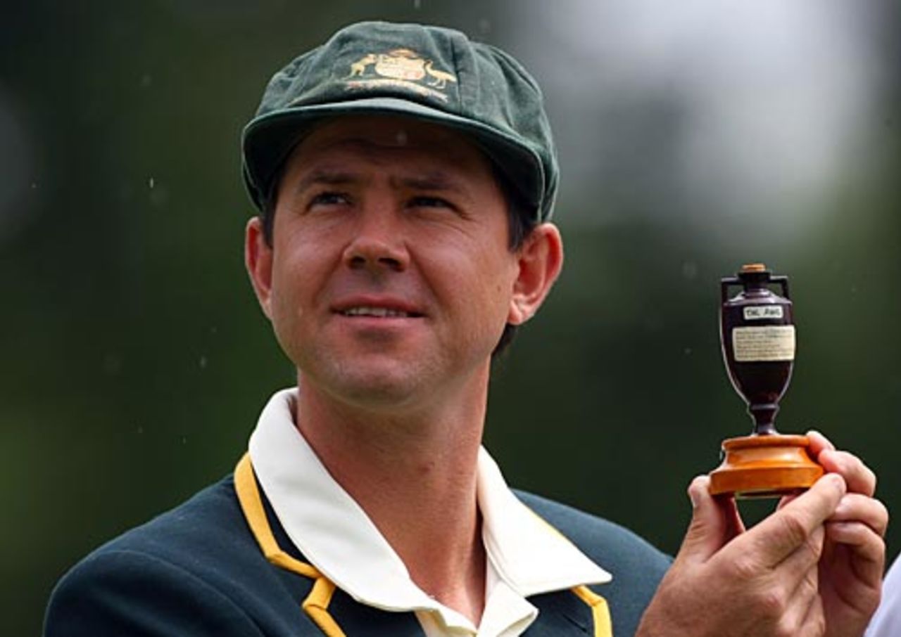 Ricky Ponting with the urn ahead of the 2009 Ashes, England v Australia, 1st Test, Cardiff, July 7, 2009