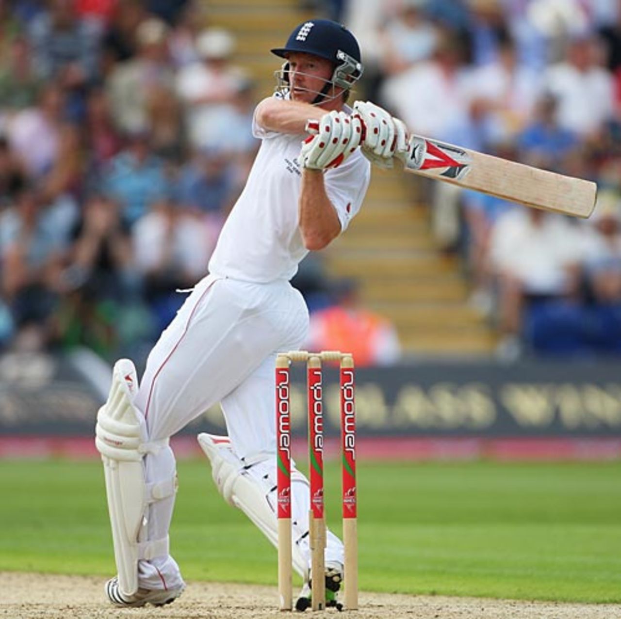 Paul Collingwood pulls, England v Australia, 1st Test, Cardiff, 1st day, July 8, 2009