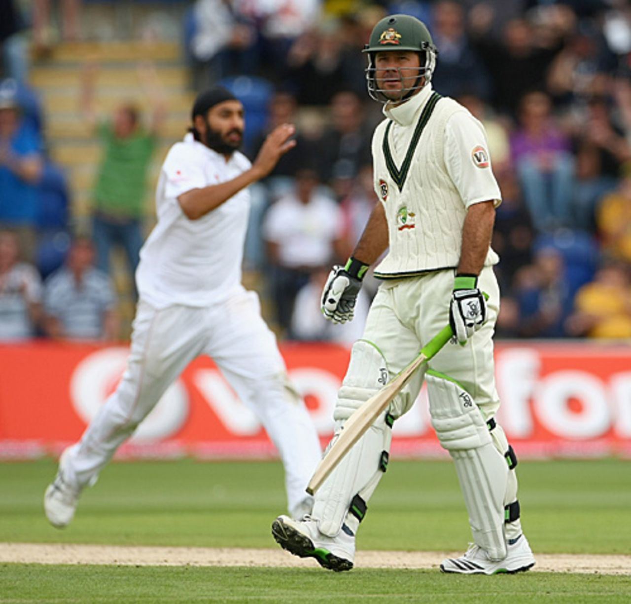 Ricky Ponting can't believe he's just dragged on Monty Panesar for 150, England v Australia, 1st Test, Cardiff, 3rd day, July 10, 2009