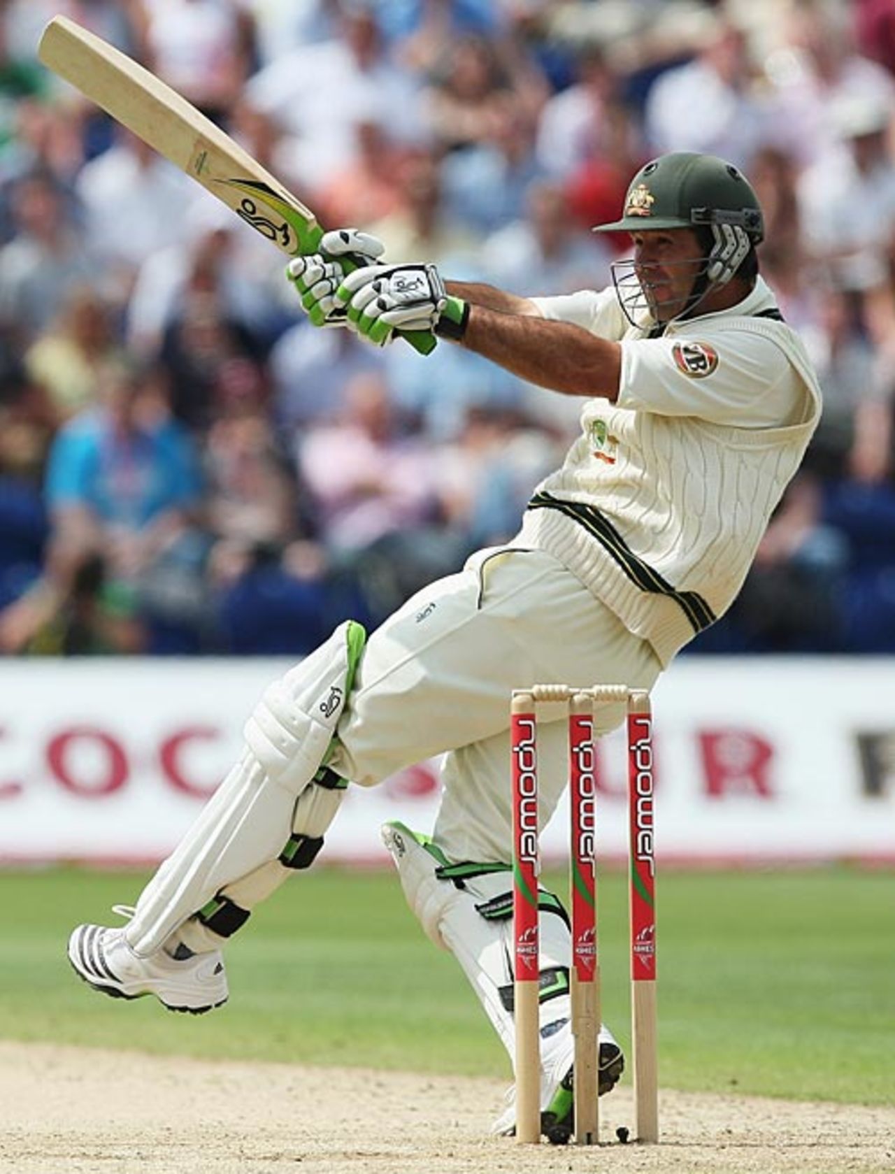 Ricky Ponting pulls, England v Australia, 1st Test, Cardiff, 3rd day, July 10, 2009