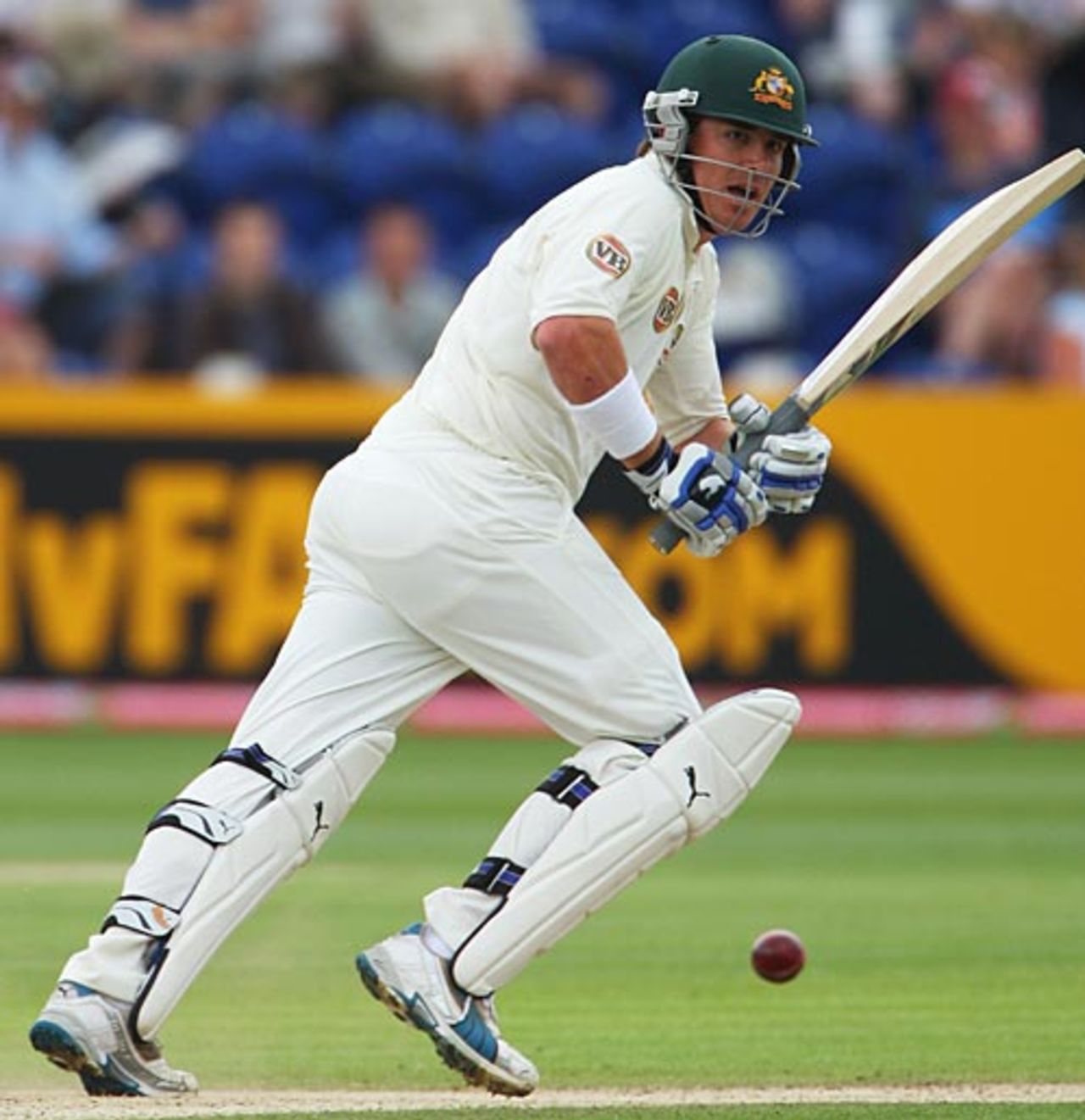 Marcus North turns one towards square leg, England v Australia, 1st Test, Cardiff, 3rd day, July 10, 2009