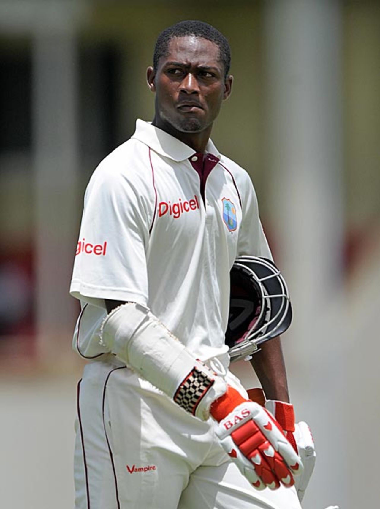 Omar Phillips was trapped in front for 14, West Indies v Bangladesh, 1st Test, Kingstown, 5th day, July 13, 2009