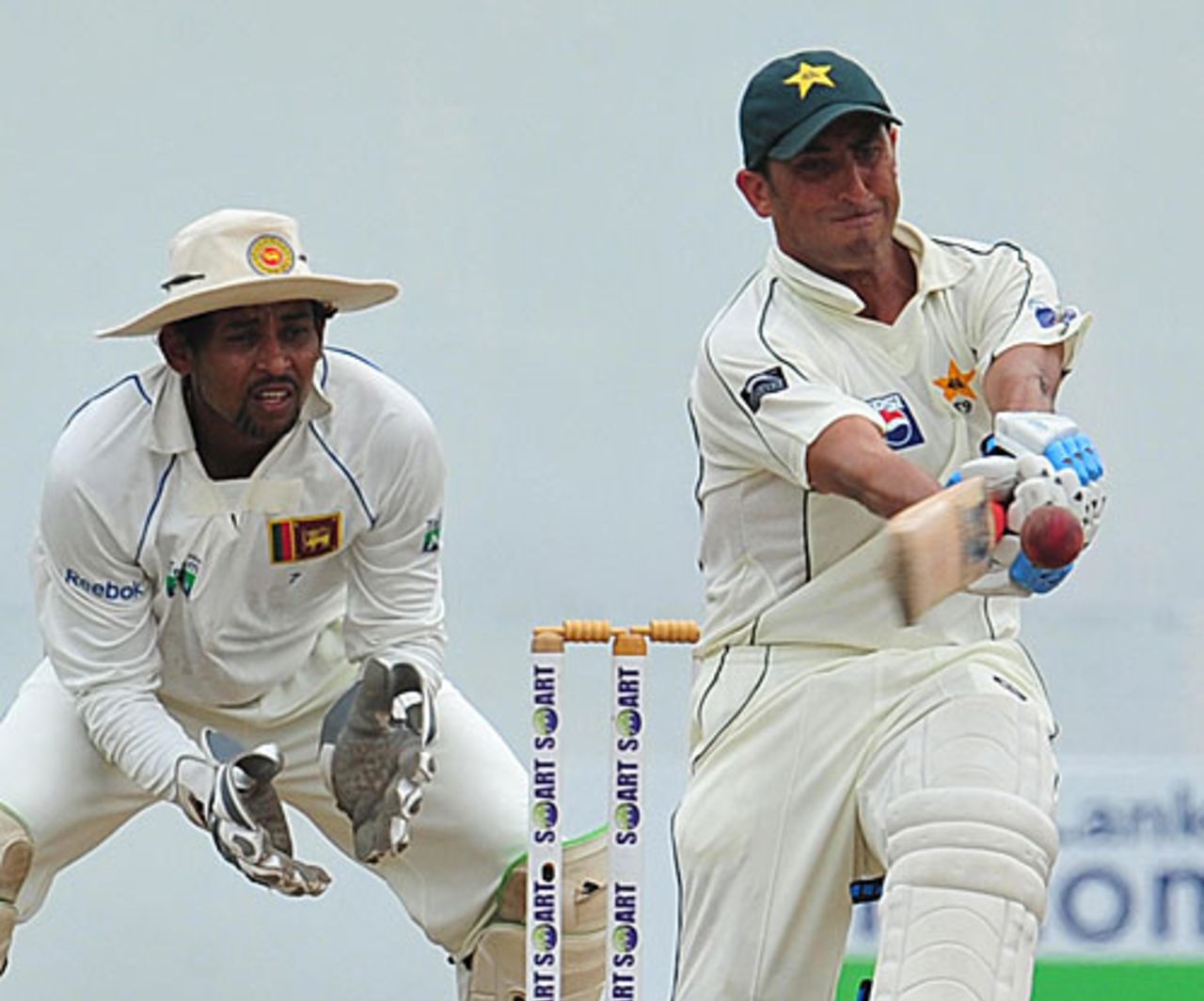Younis Khan plays an attacking pull, Sri Lanka v Pakistan, 2nd Test, Colombo, 3rd day, July 14, 2009 