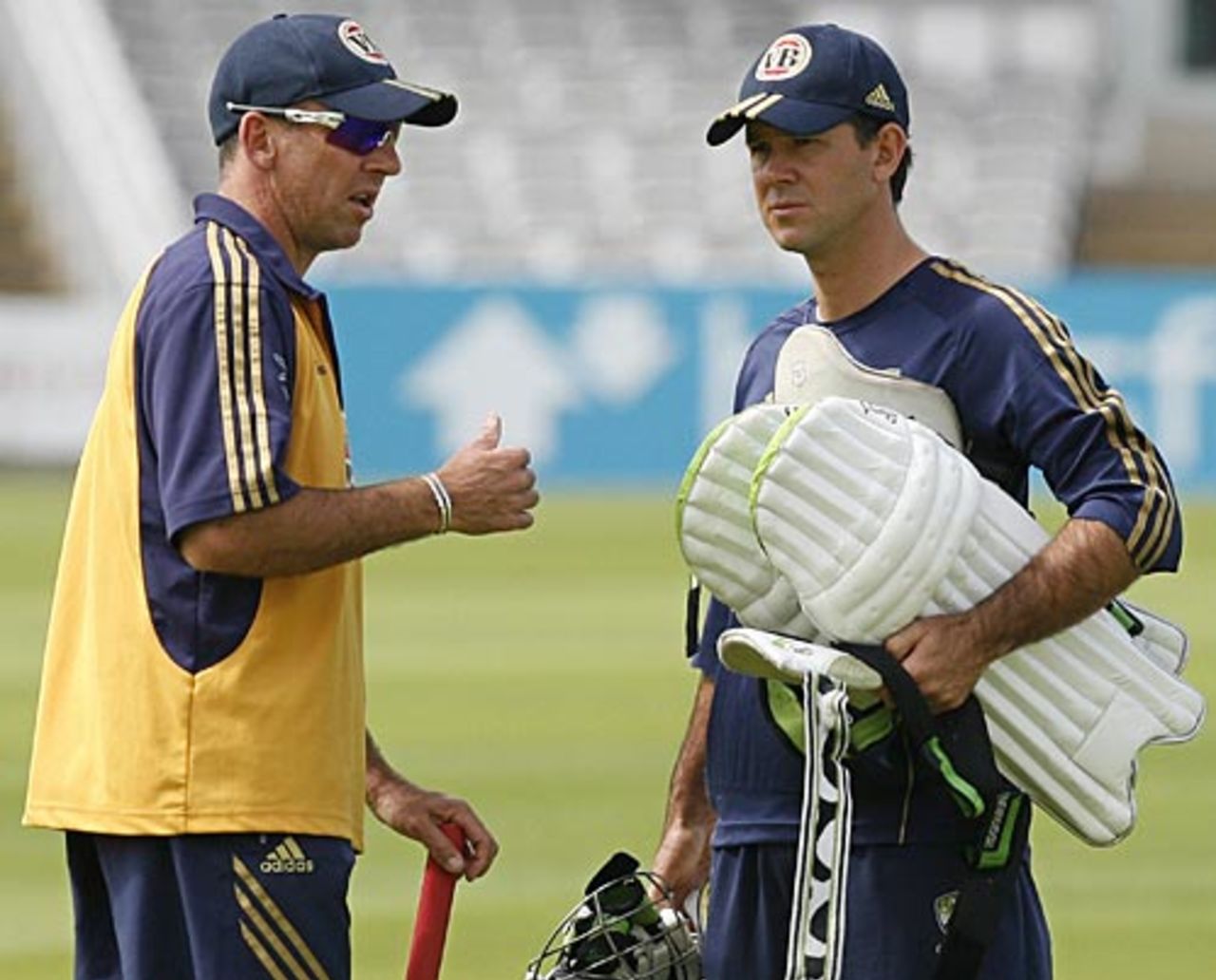 Ricky Ponting and Tim Nielsen at Lord's, July 14, 2009