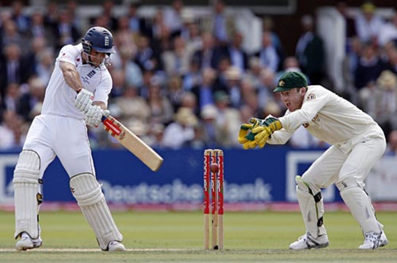 Andrew Strauss cuts, England v Australia, 2nd Test, Lord's, 3rd day, July 18, 2009