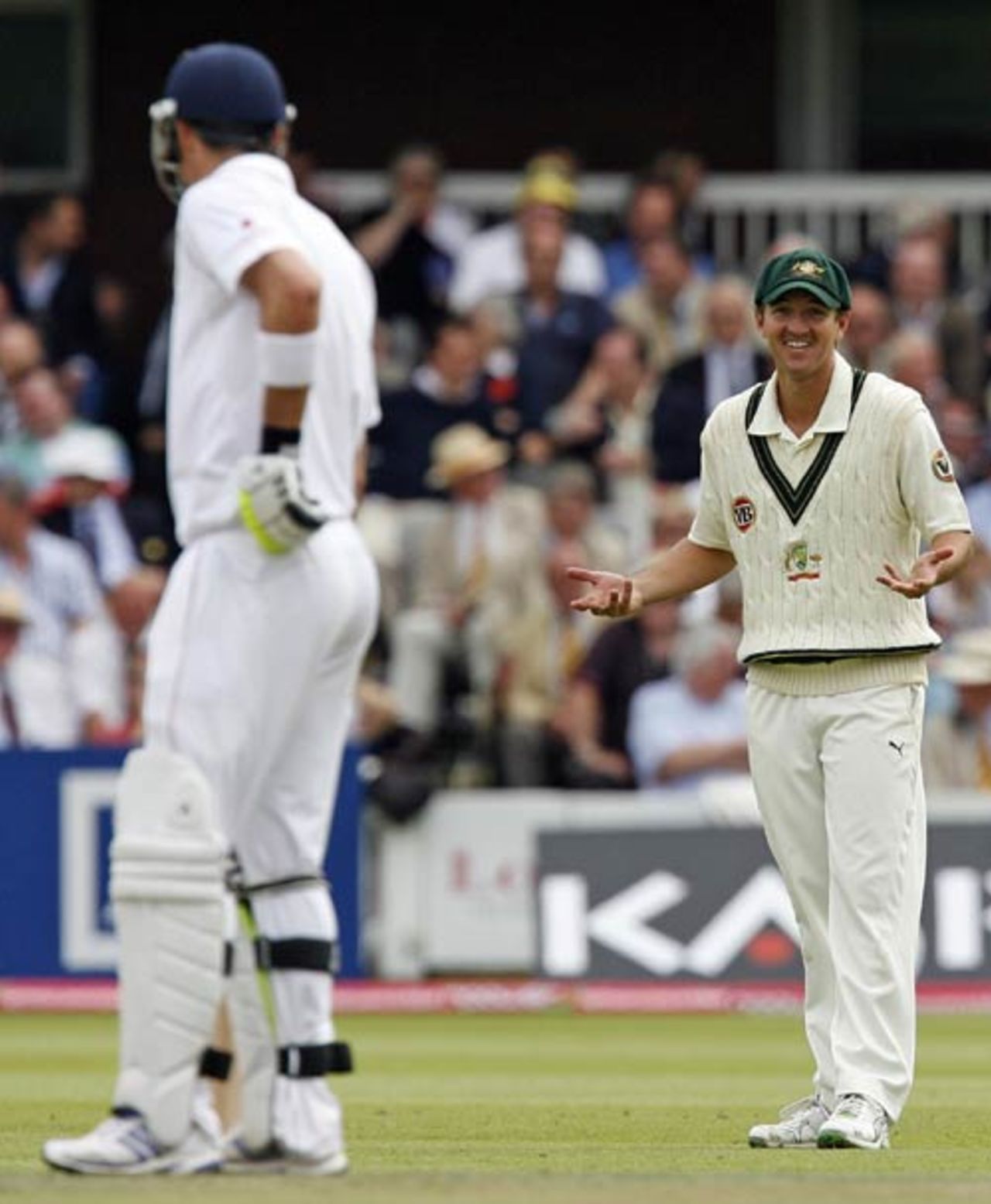 Nathan Hauritz doesn't know what went wrong after his attempted diving catch was adjudged not out, England v Australia, 2nd Test, Lord's, 3rd day, July 18, 2009