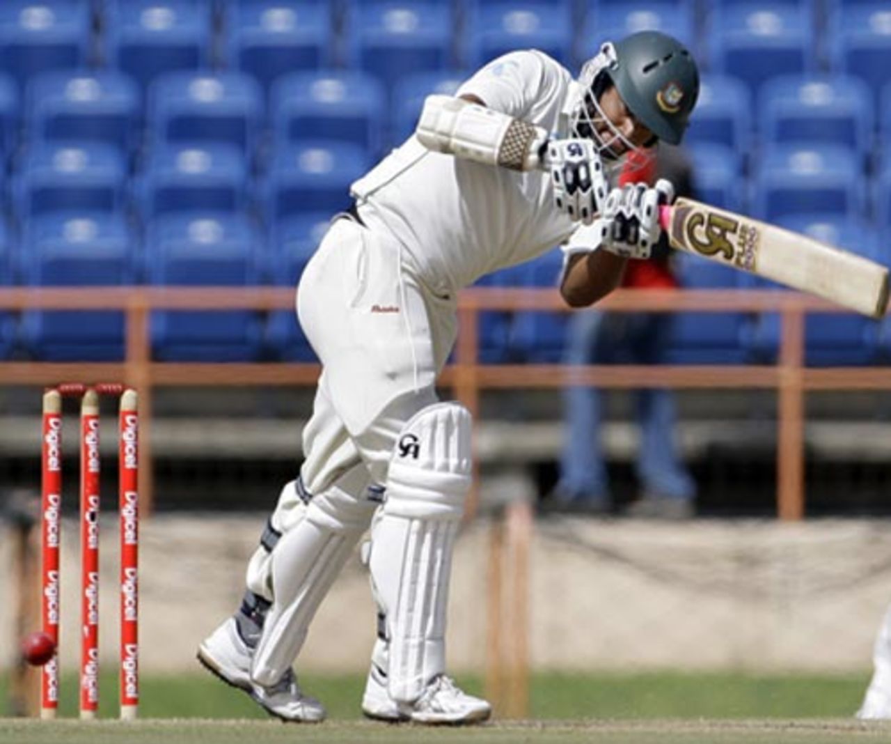 Tamim Iqbal drives through the leg side, West Indies v Bangladesh, 2nd Test, Grenada, 2nd day, July 18, 2009