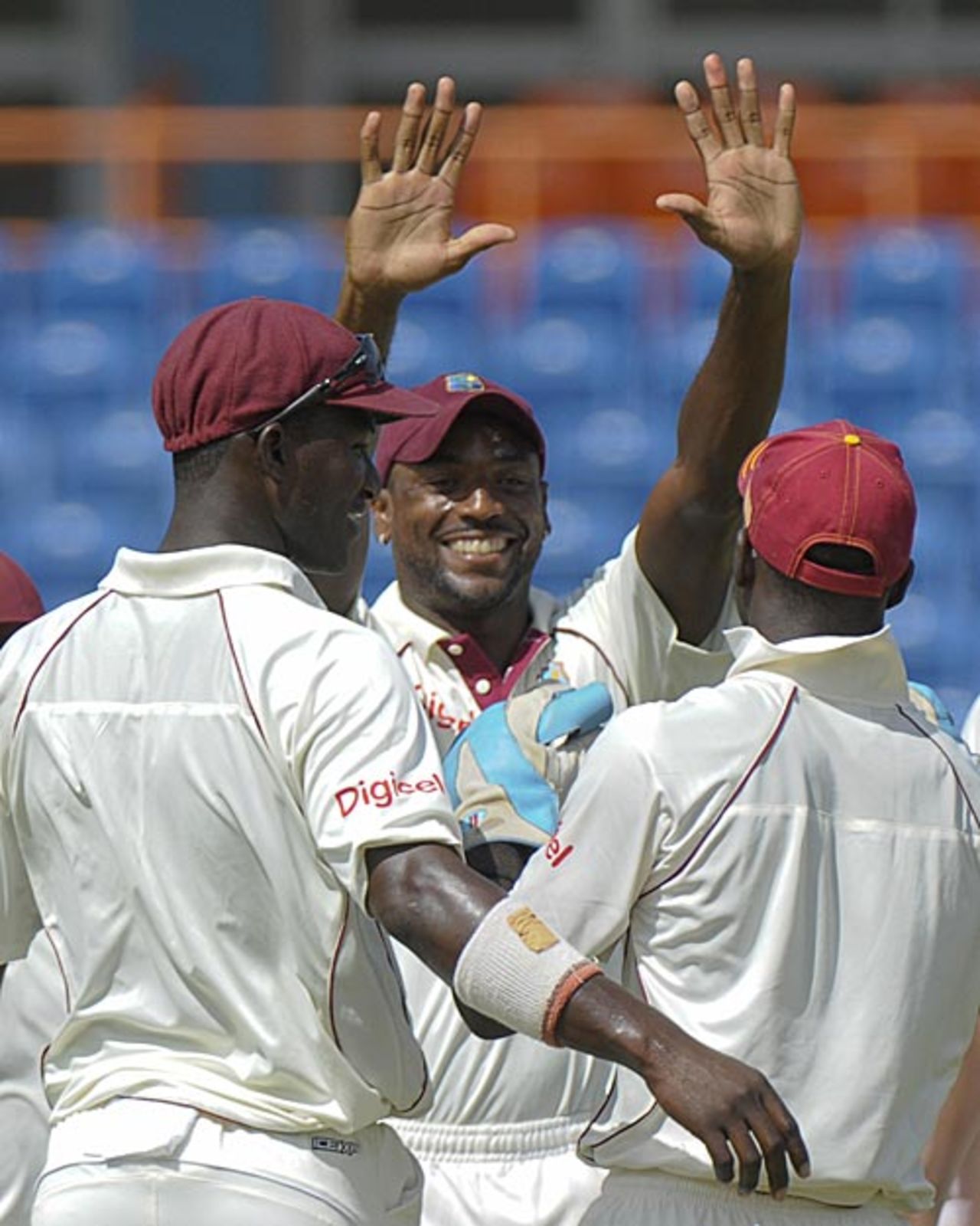Floyd Reifer celebrates the fall of Enamul Haque jnr, West Indies v Bangladesh, 2nd Test, Grenada, 2nd day, July 18, 2009