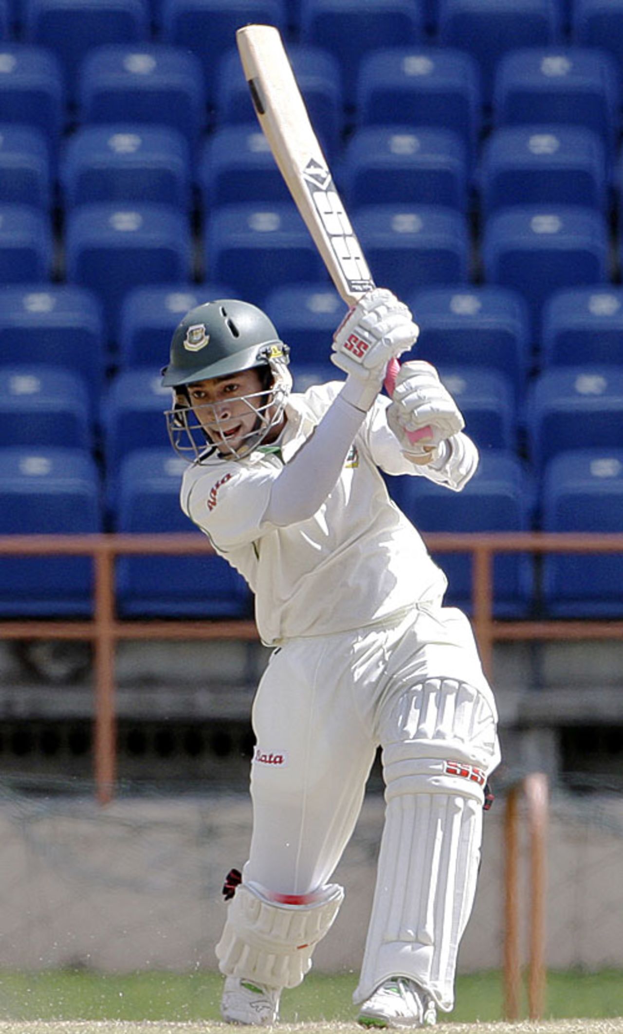 Mushfiqur Rahim drives through the covers, West Indies v Bangladesh, 2nd Test, Grenada, 2nd day, July 18, 2009