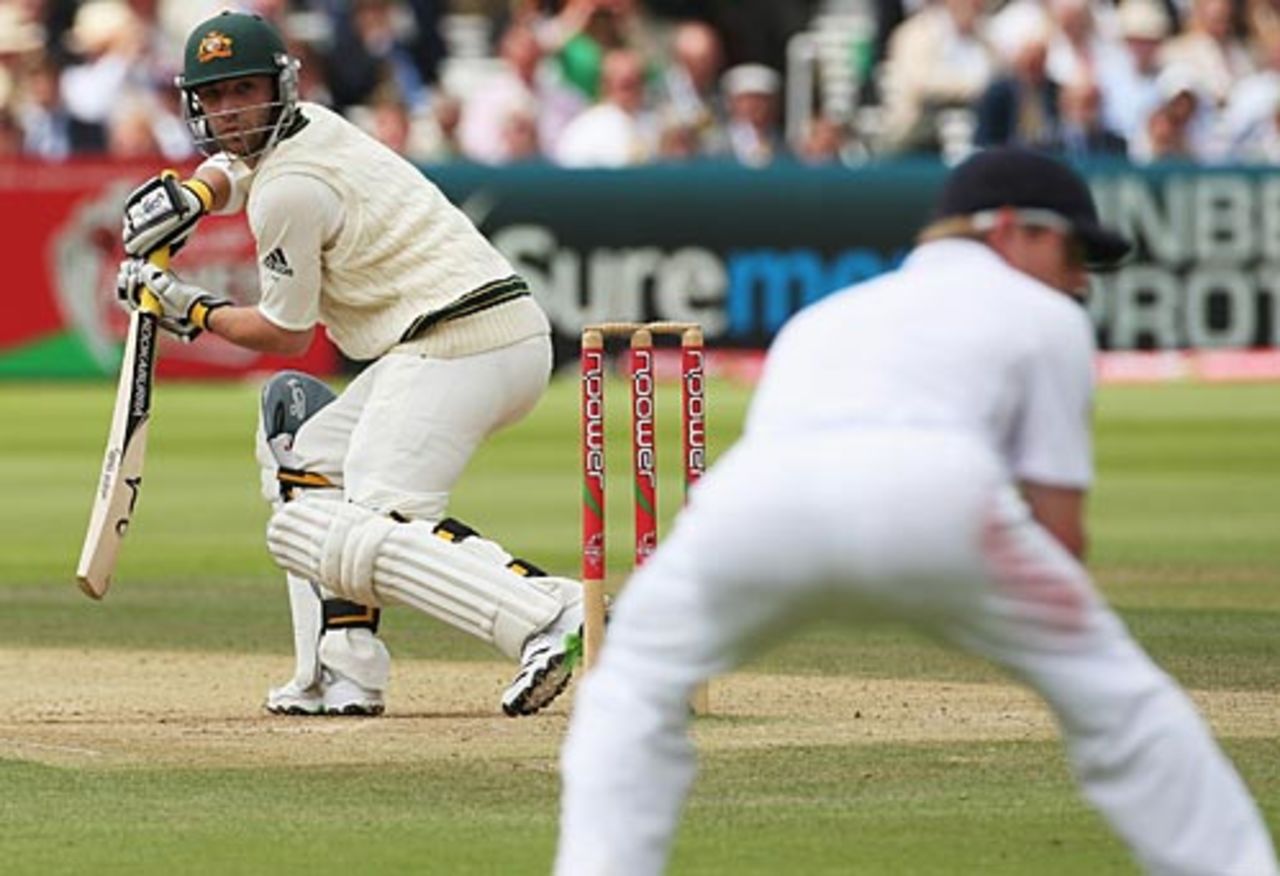 Phillip Hughes edges to slip, England v Australia, 2nd Test, Lord's, 4th day, July 19, 2009