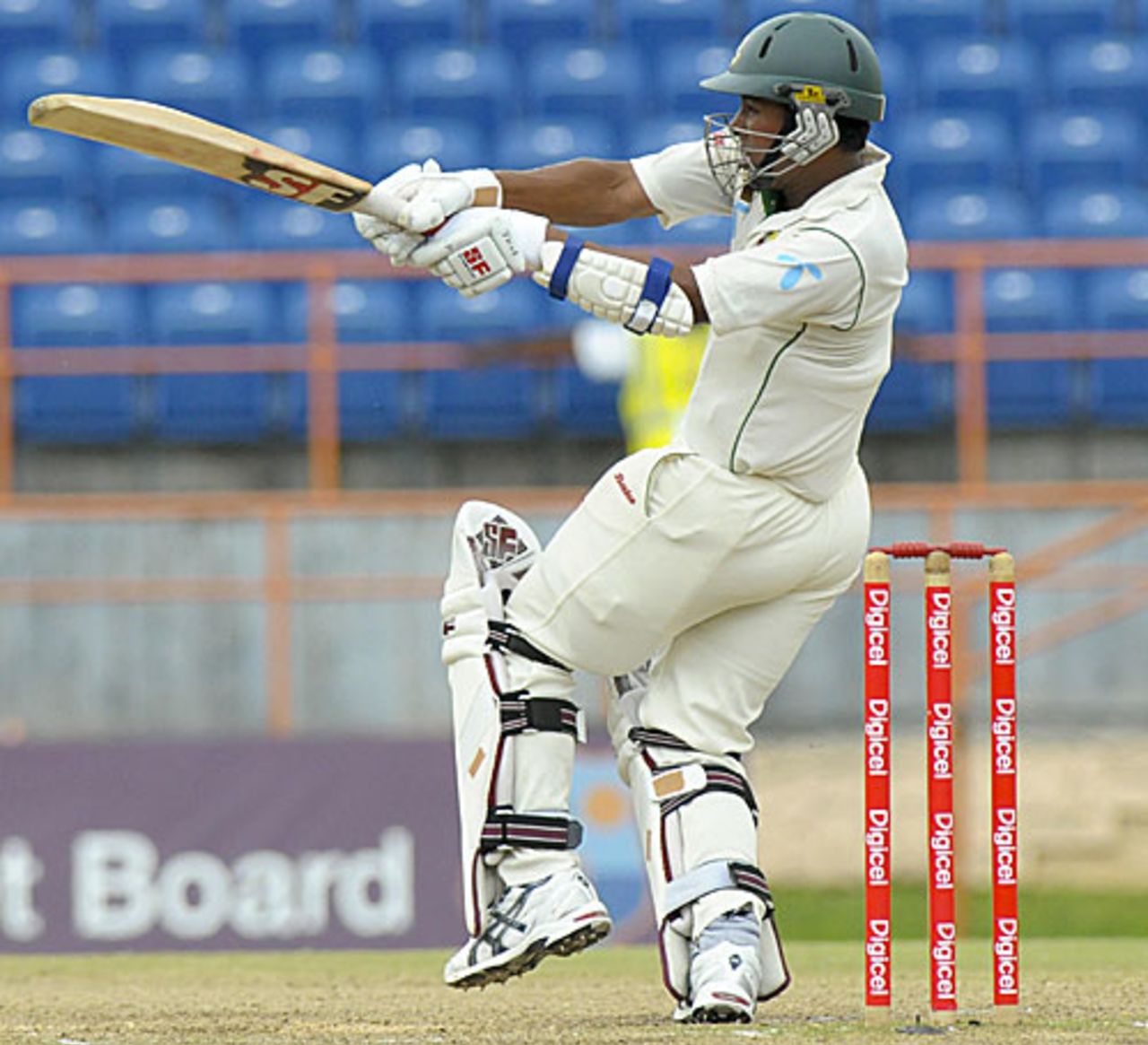 Raqibul Hasan pulls during his 65, West Indies v Bangladesh, 2nd Test, 4th day, Grenada, July 20, 2009