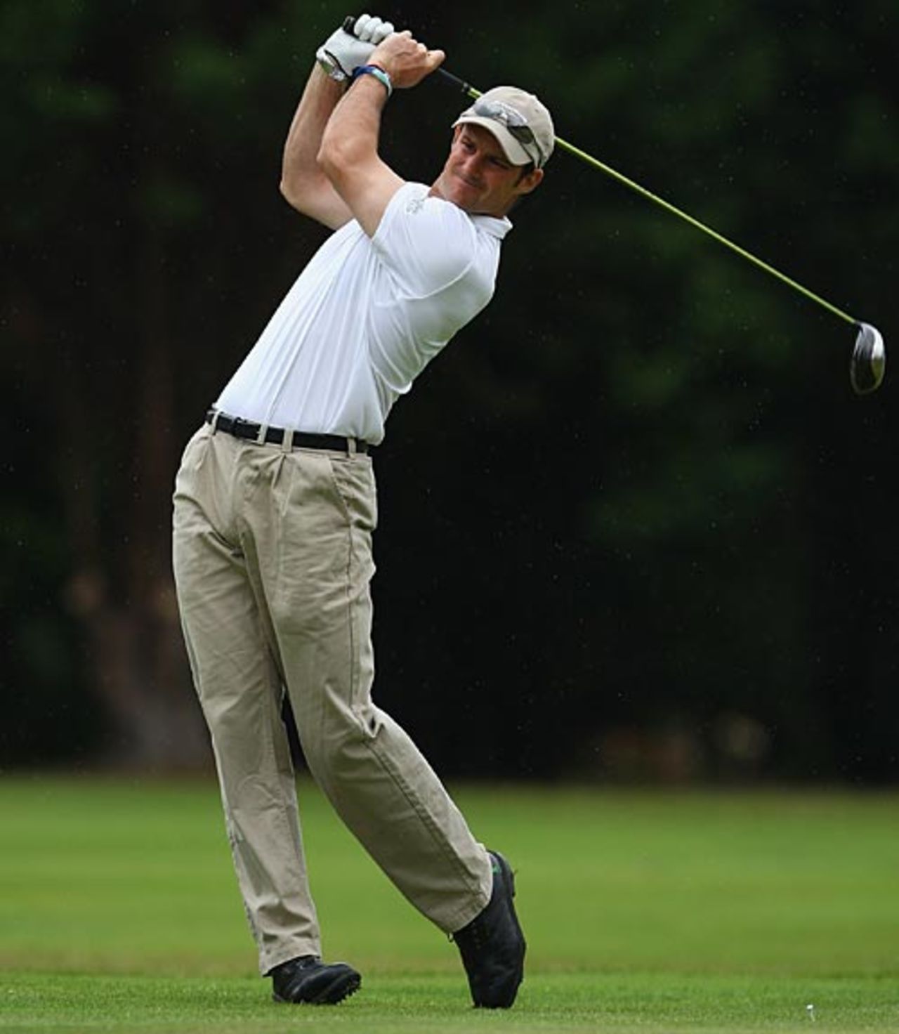 Andrew Strauss plays golf at a charity event, Stoke Park, July 21, 2009